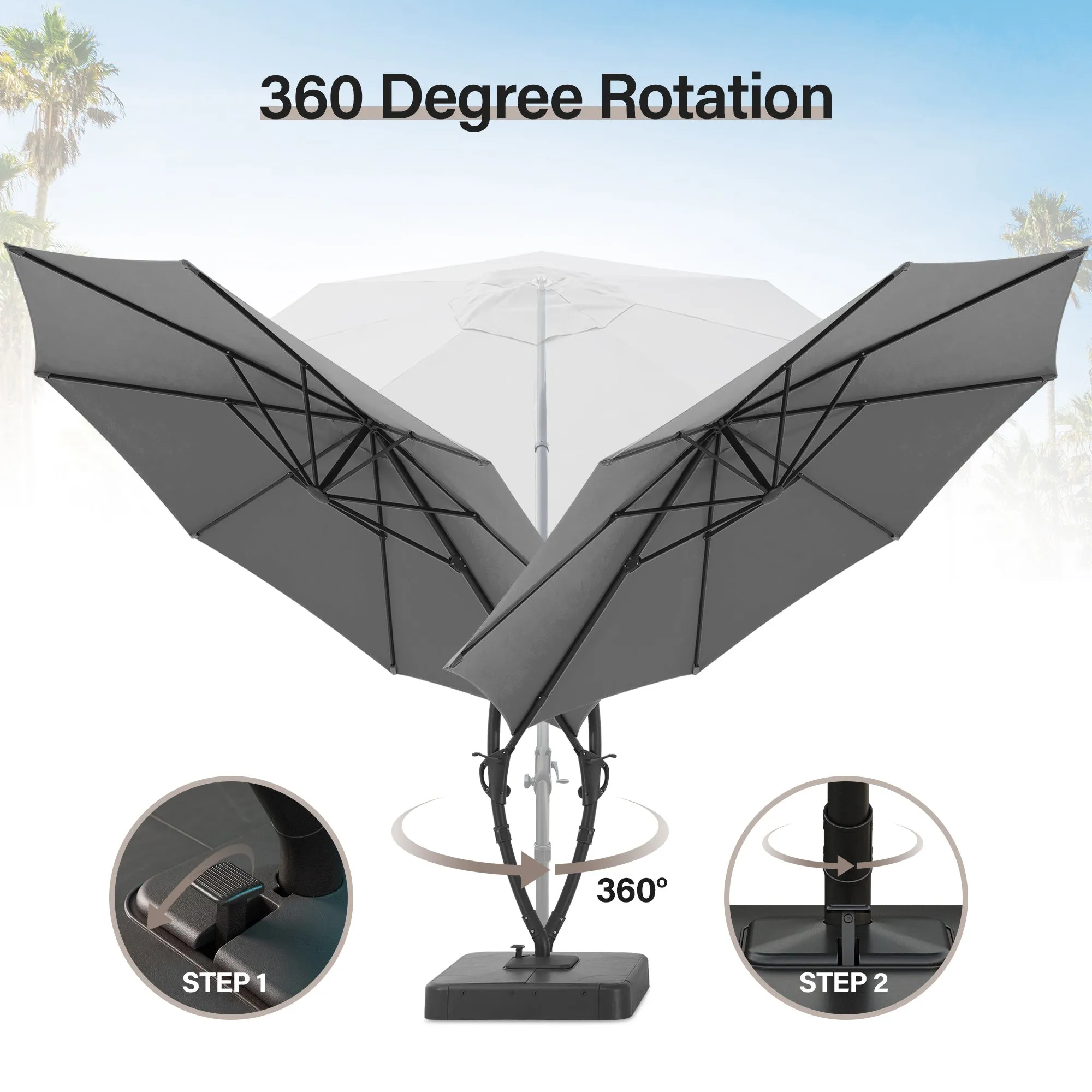 11' Deluxe Cantilever Umbrella