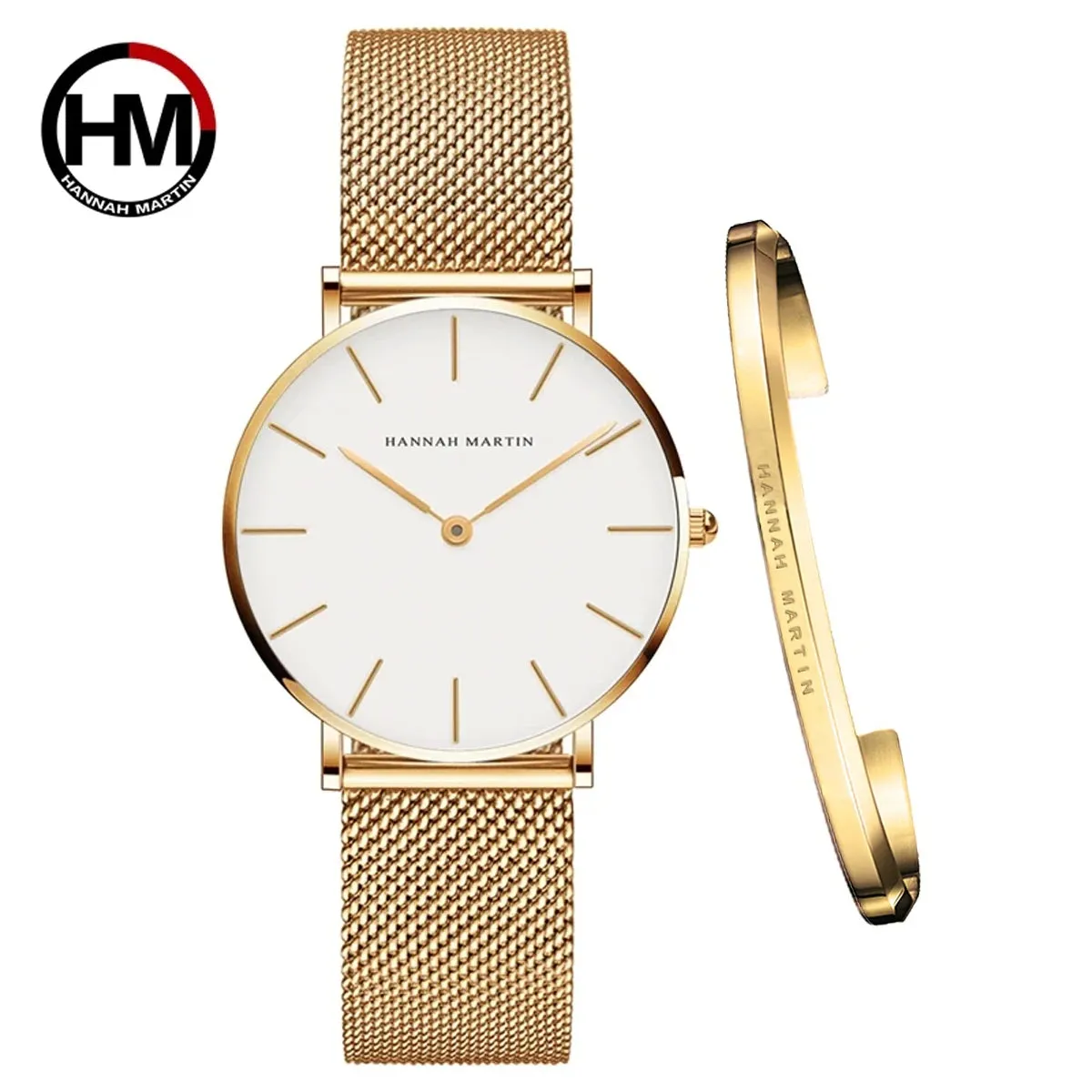 2023 Women's Rose Gold Mesh Quartz Watch