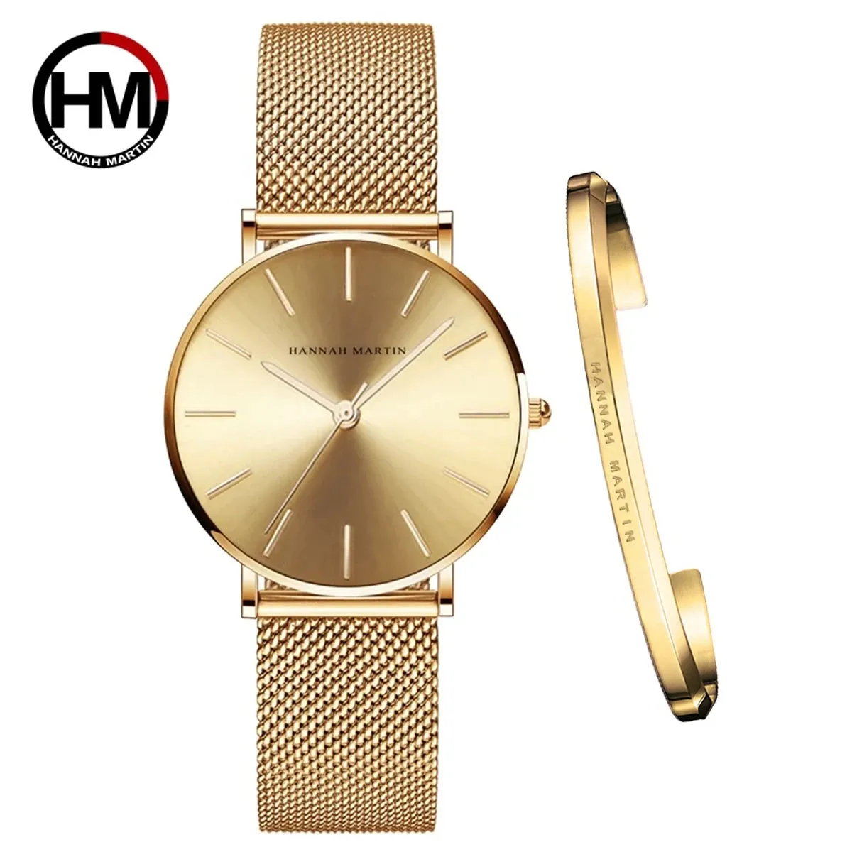 2023 Women's Rose Gold Mesh Quartz Watch