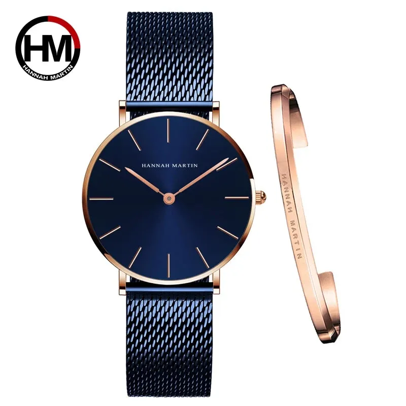 2023 Women's Rose Gold Mesh Quartz Watch