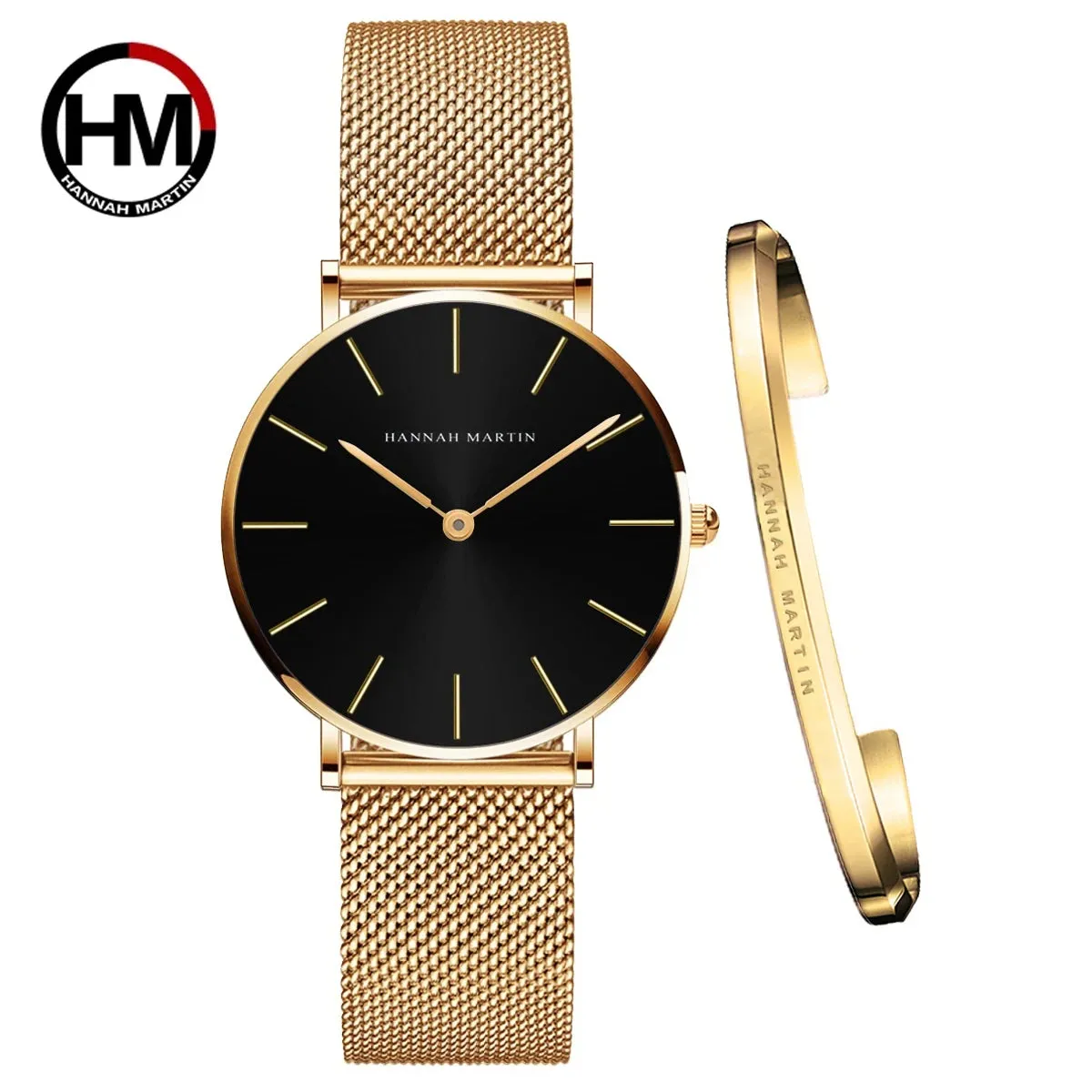 2023 Women's Rose Gold Mesh Quartz Watch