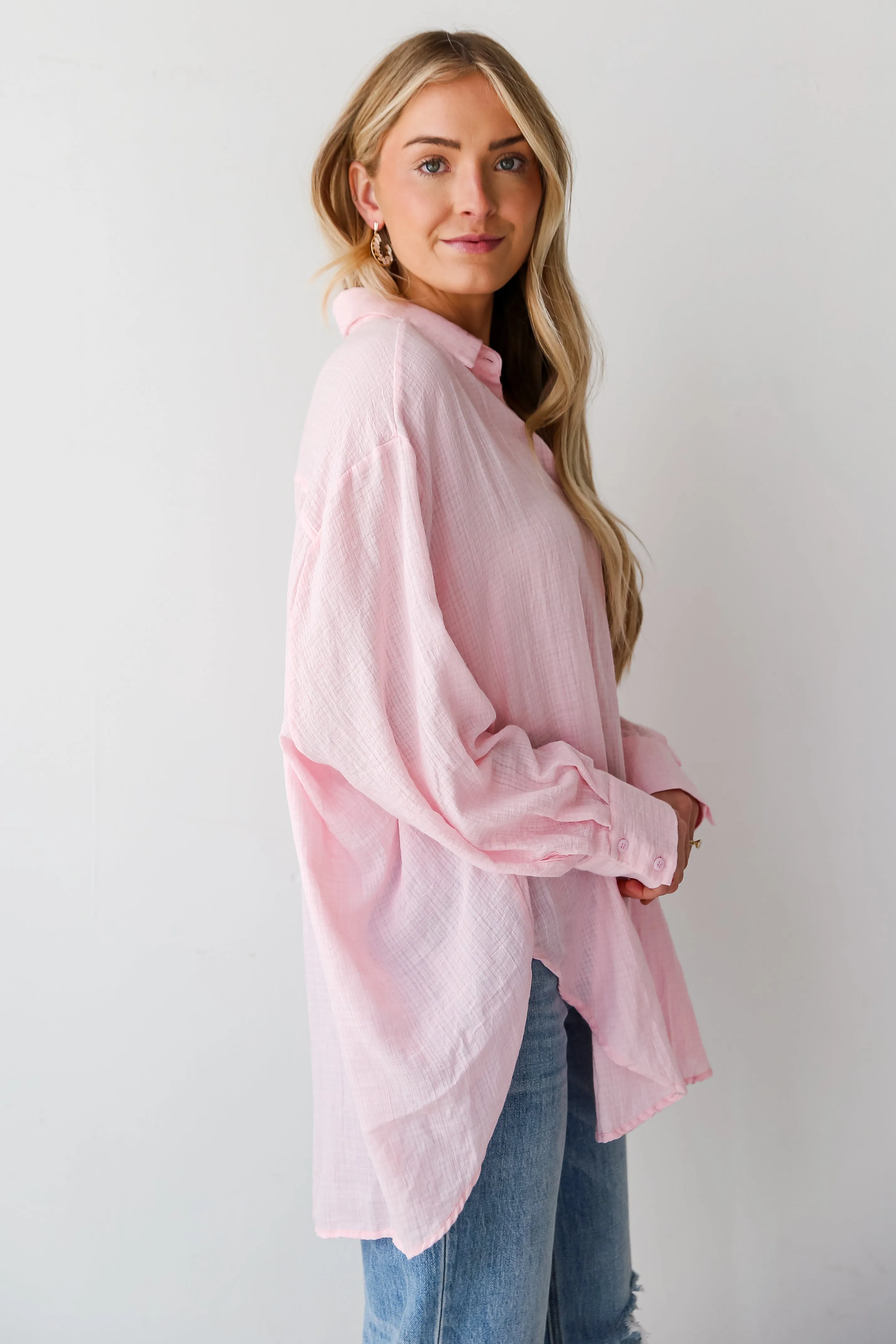 Allison Oversized Button-Up Blouse