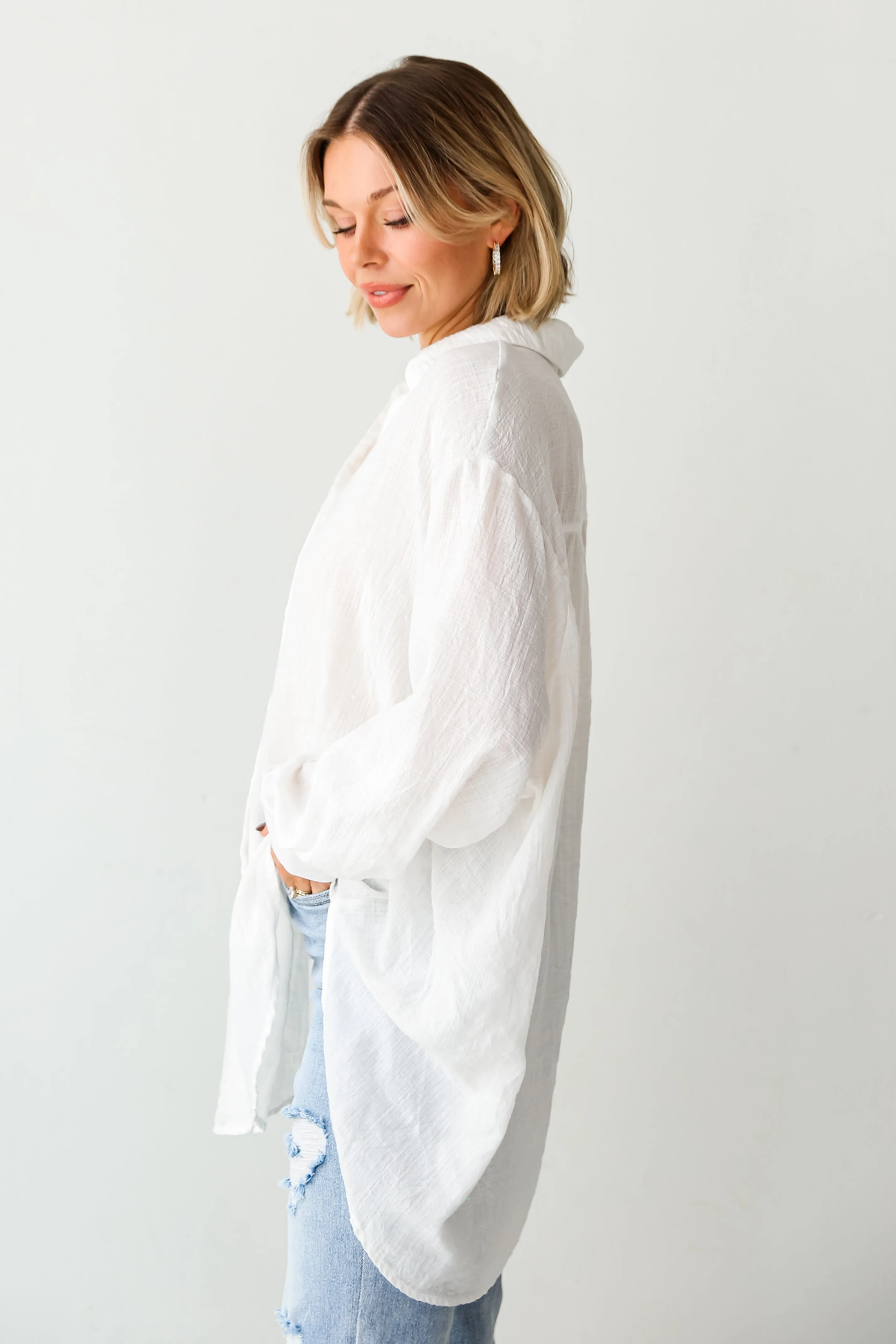 Allison Oversized Button-Up Blouse