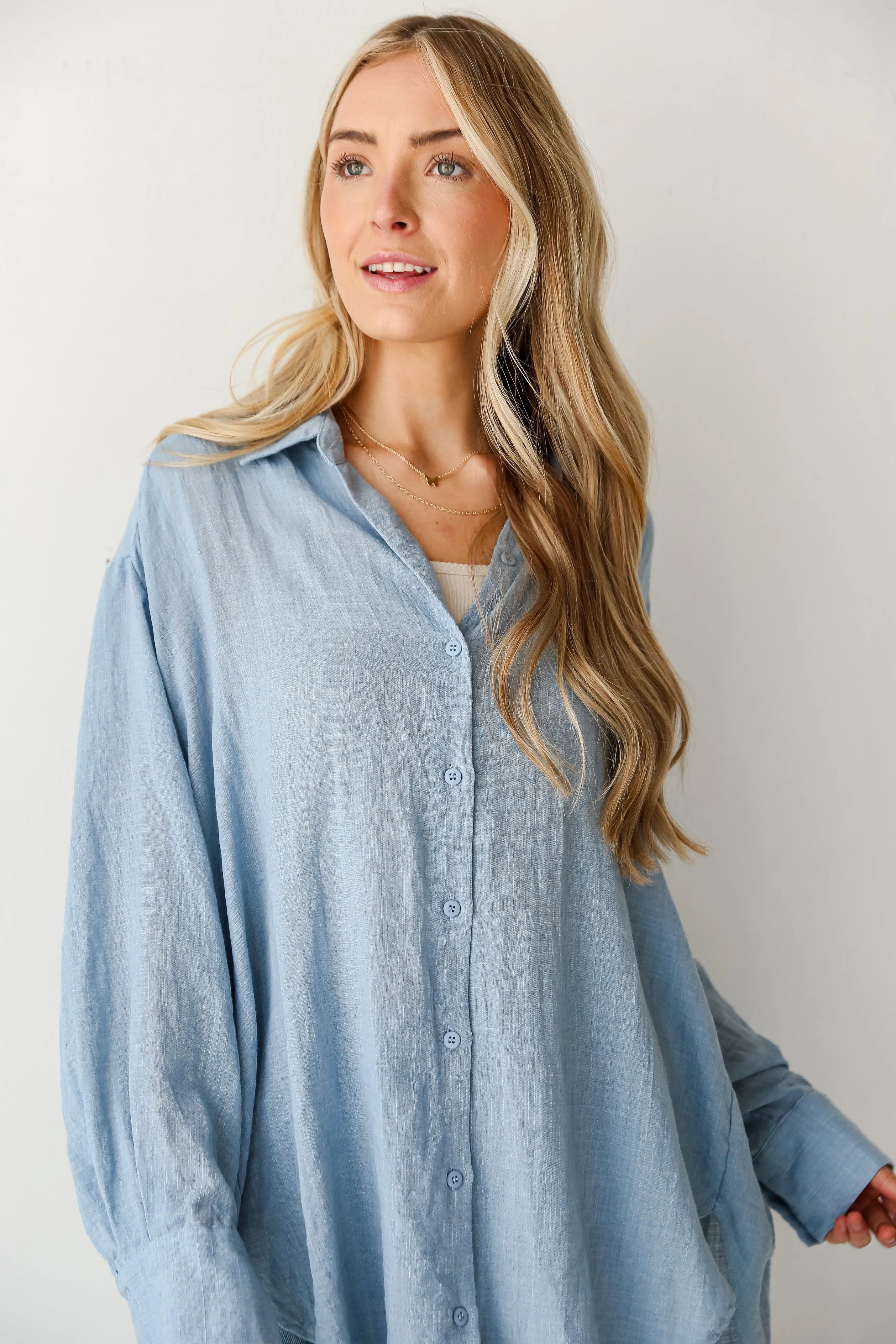 Allison Oversized Button-Up Blouse