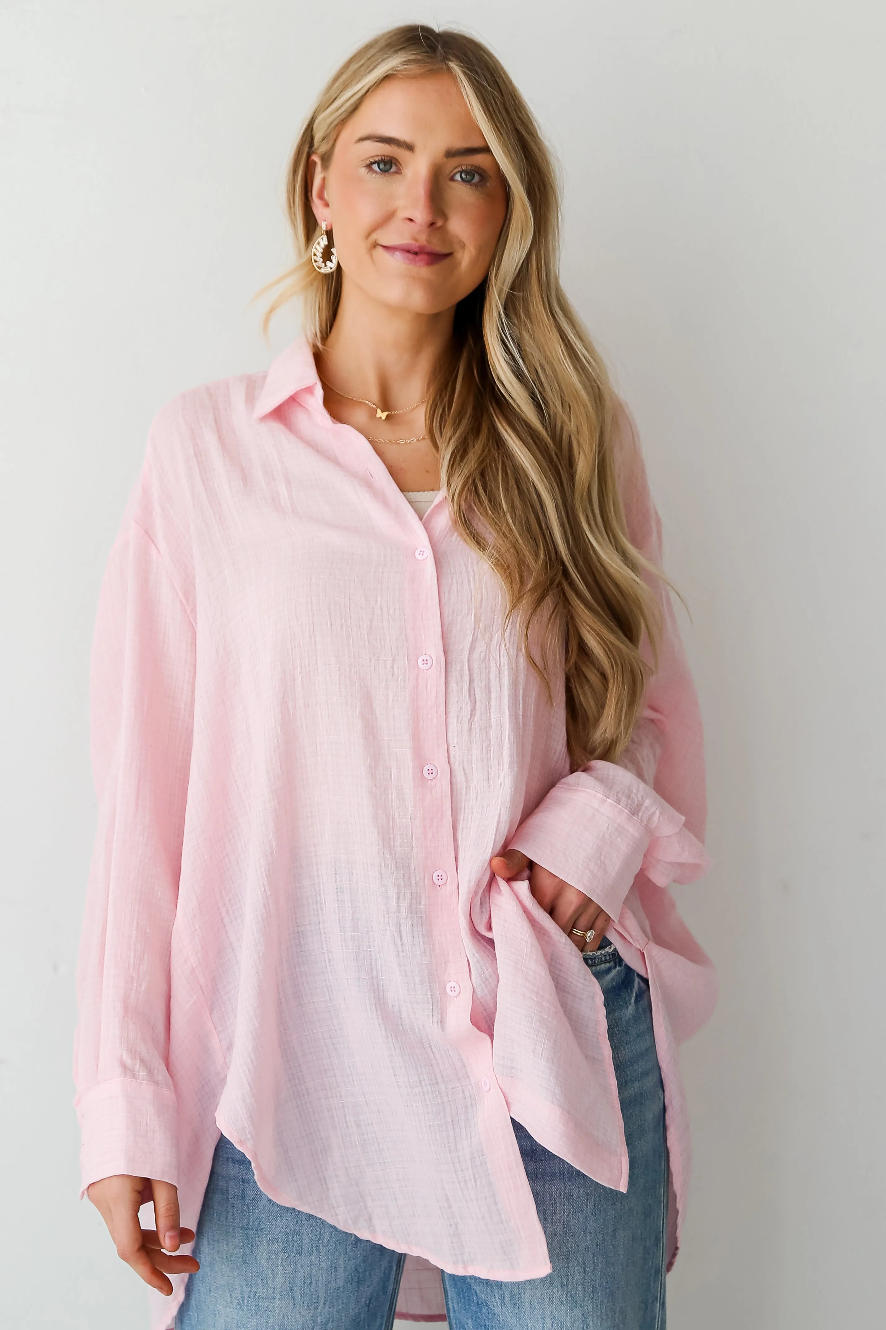 Allison Oversized Button-Up Blouse