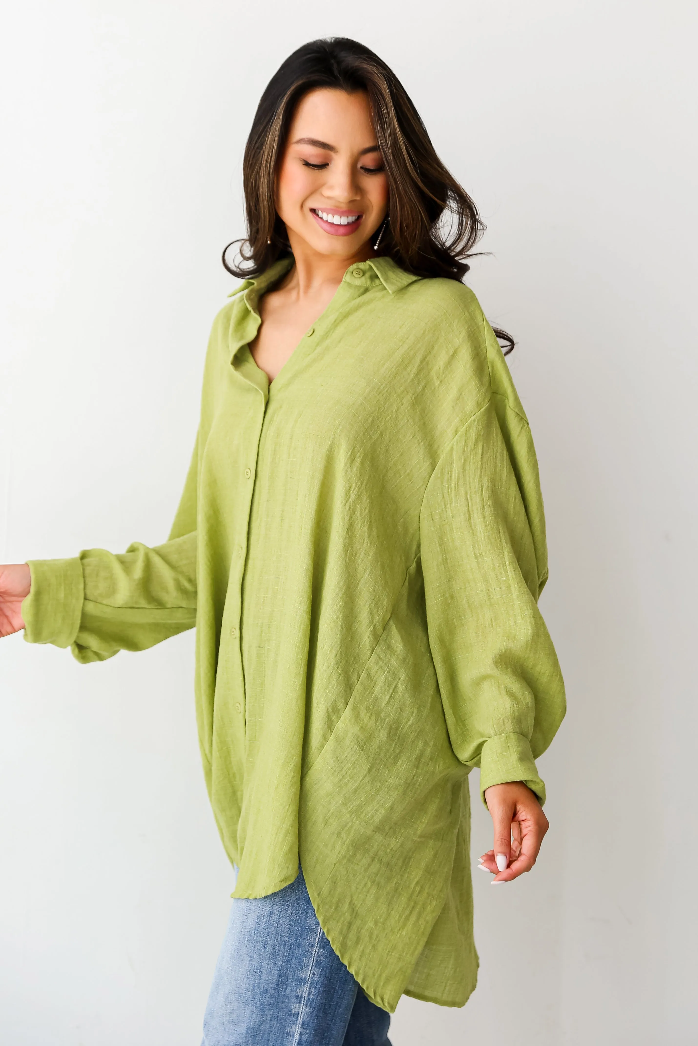 Allison Oversized Button-Up Blouse