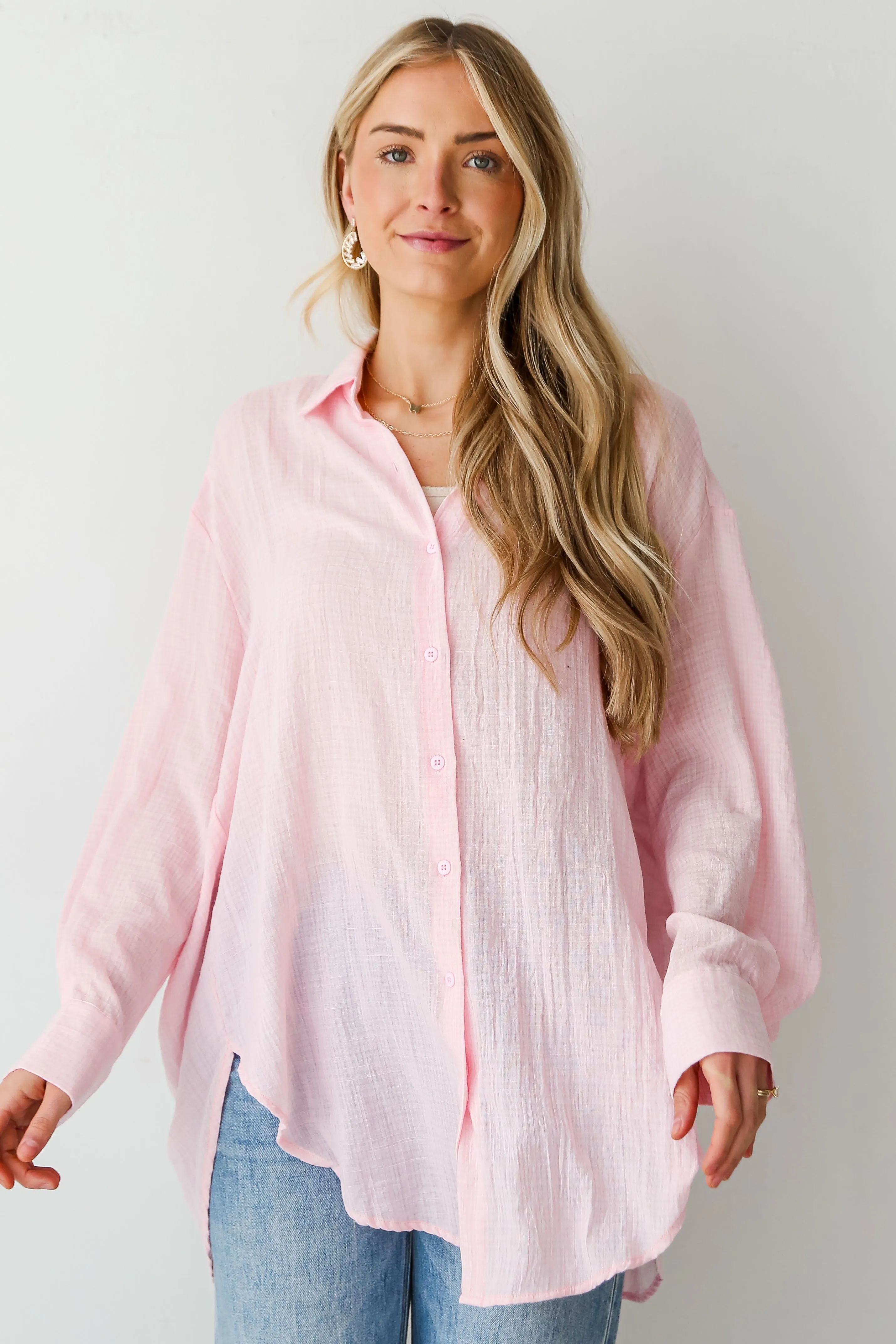 Allison Oversized Button-Up Blouse