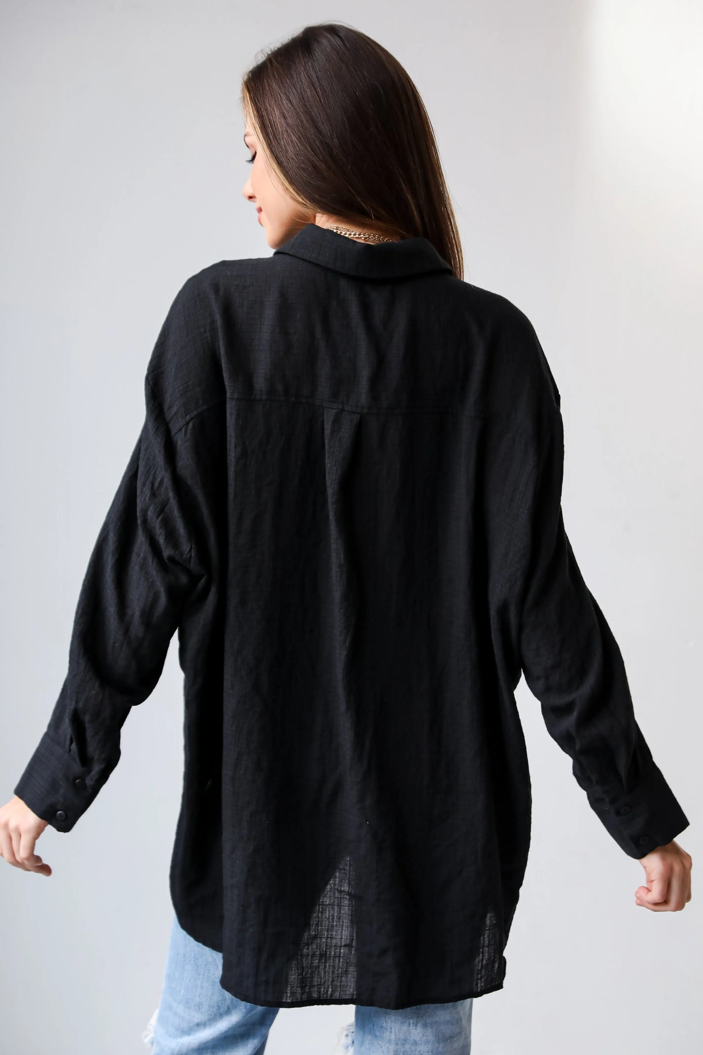 Allison Oversized Button-Up Blouse