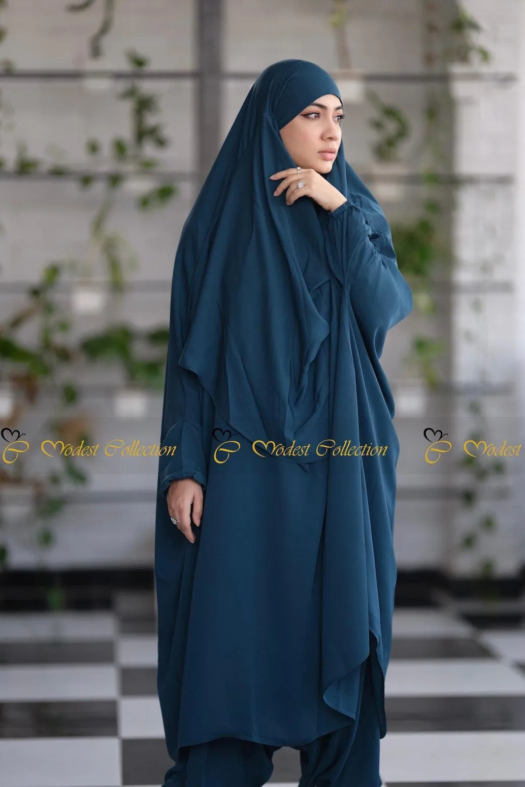 Amaya Niqab attached Jilbab Teal