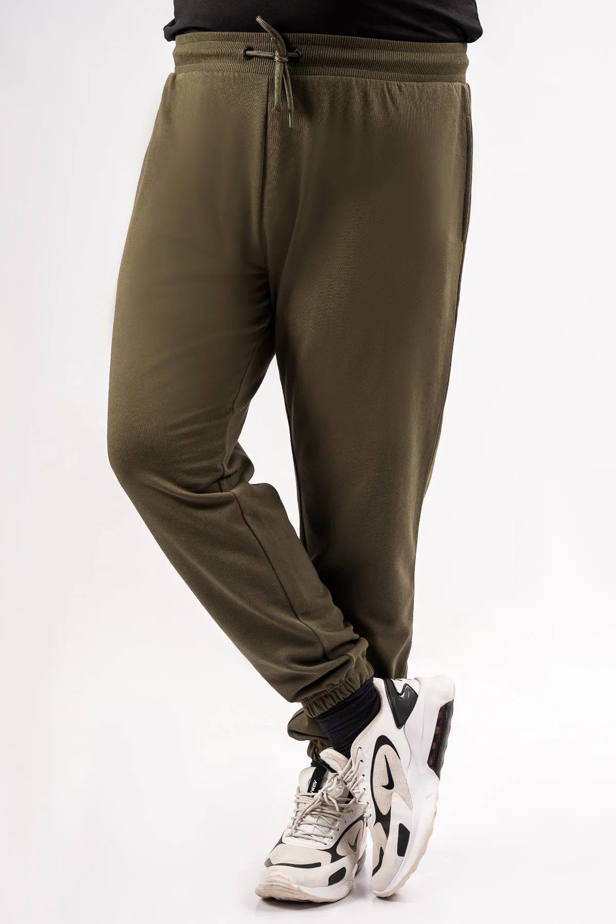 Army Green  Loose Fit Trousers (Plus Size) - S24 - MTR112P