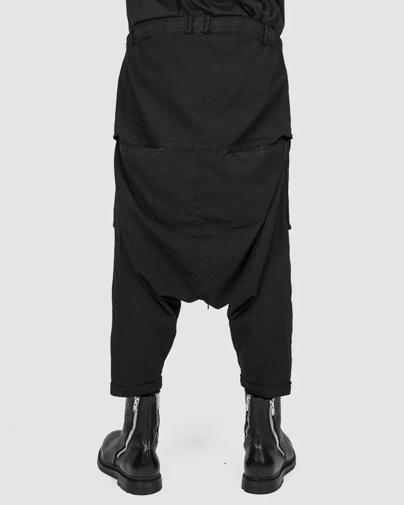 Baggy lightweight cotton trousers black