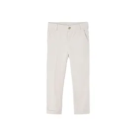 Beige Linen Suiting Pants