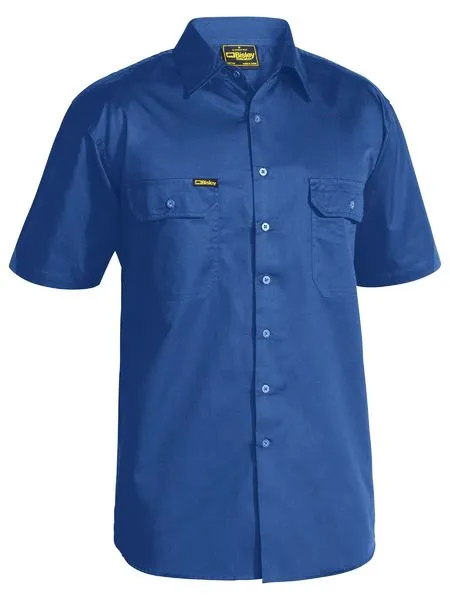 Bisley Cool Lightweight Drill Shirt - Short Sleeve-(BS1893)