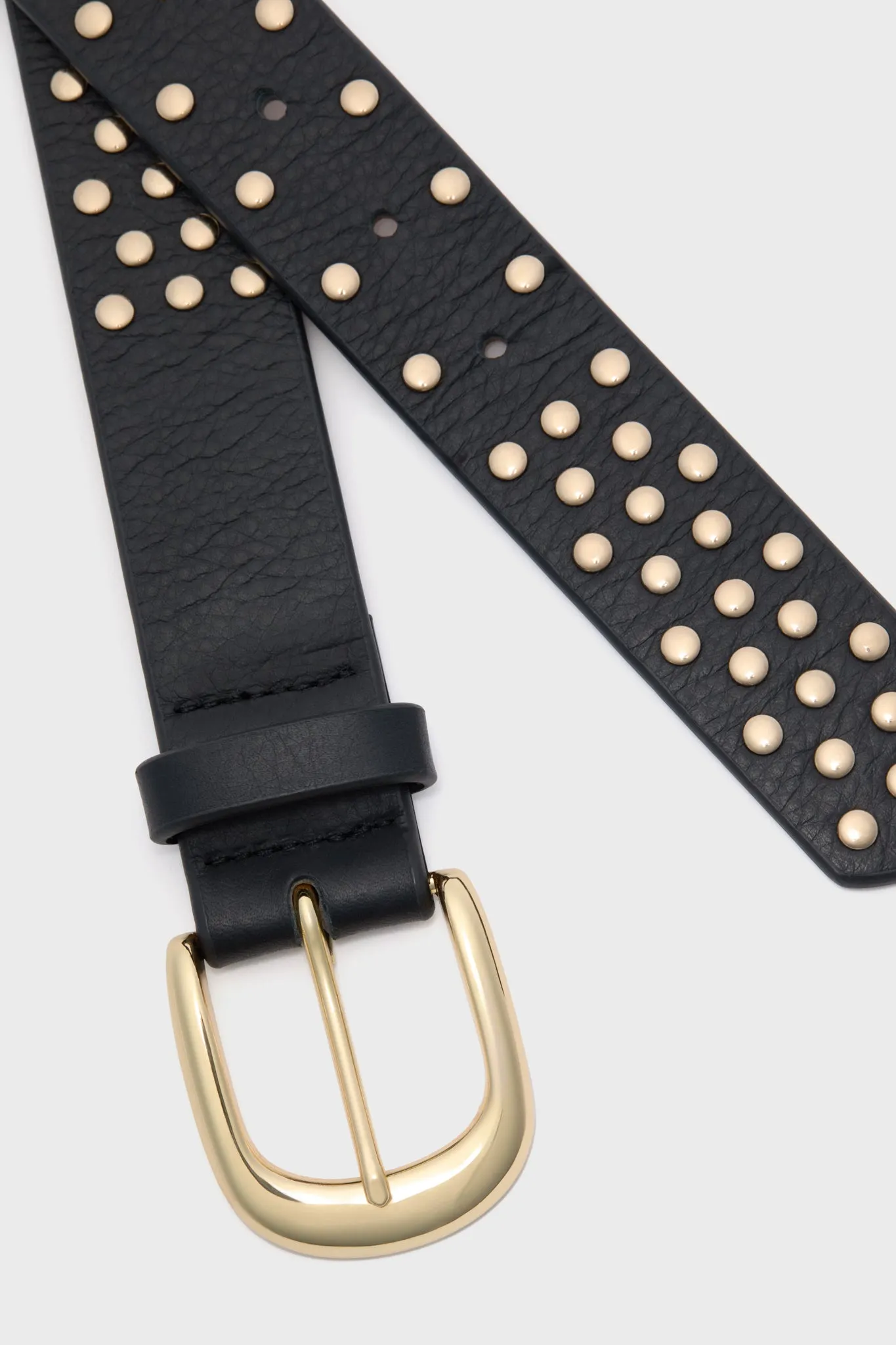 Black and Gold Studded Idris Belt