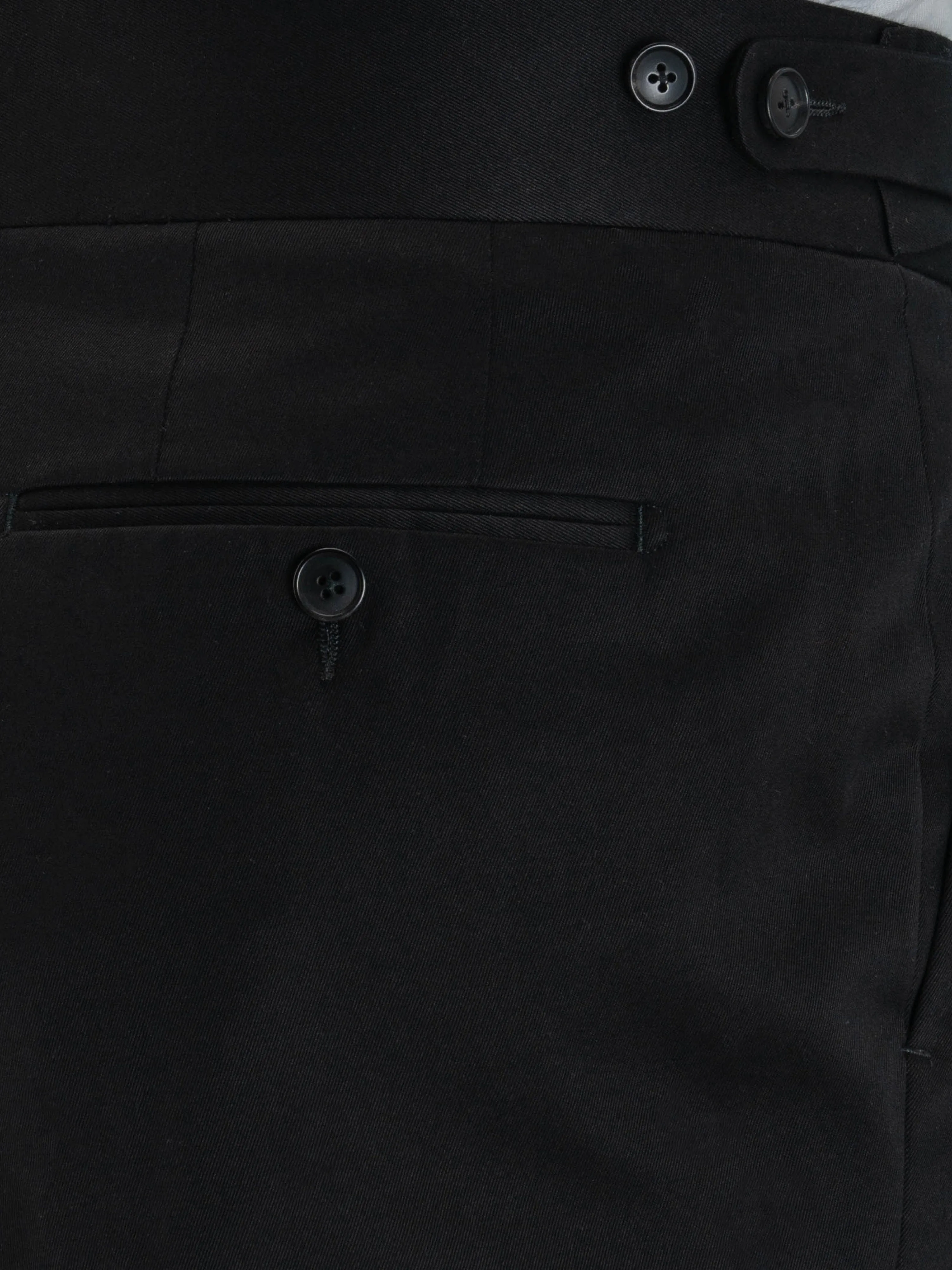 Black Cotton Gurkha Trousers