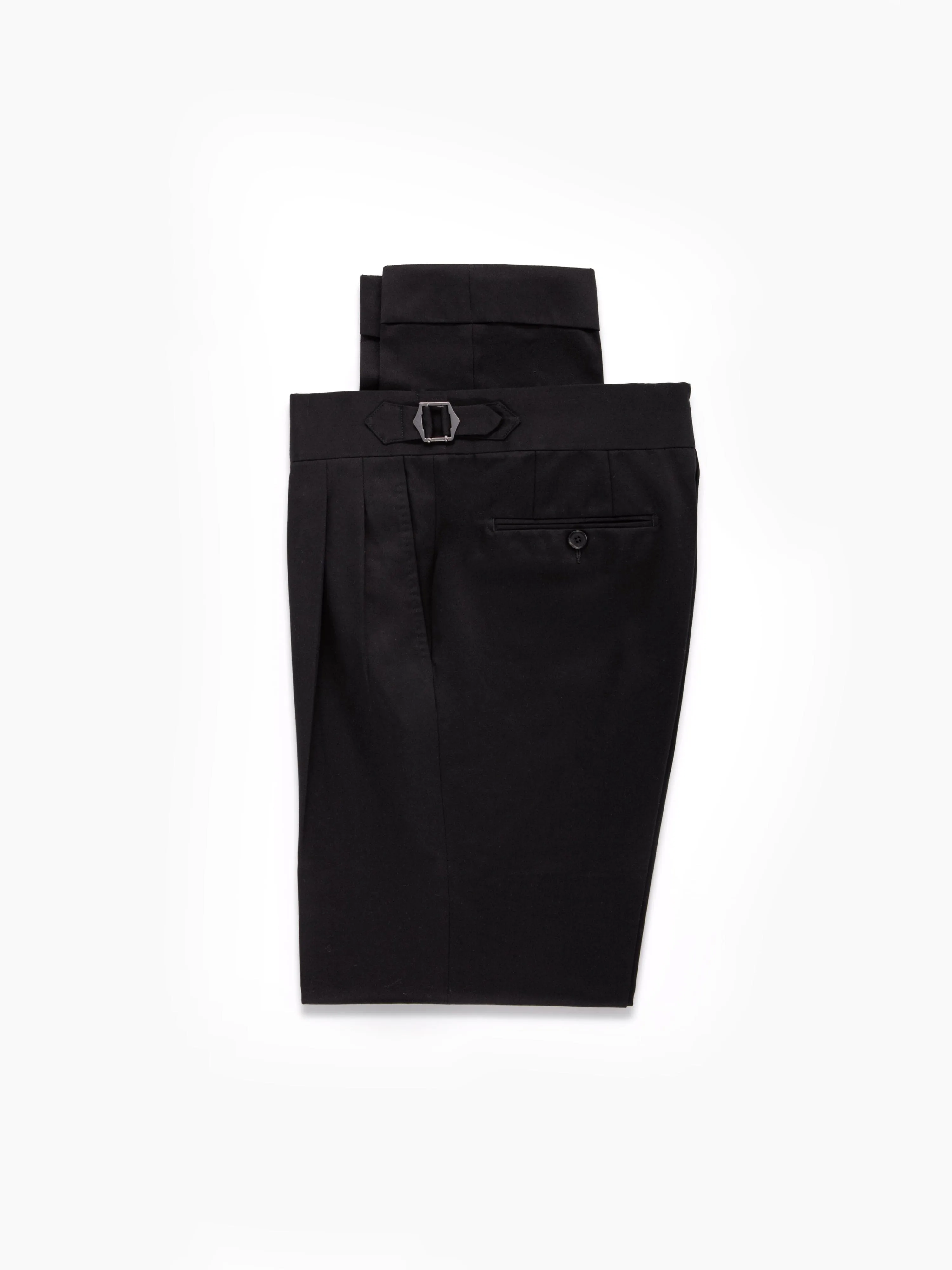 Black Cotton Gurkha Trousers