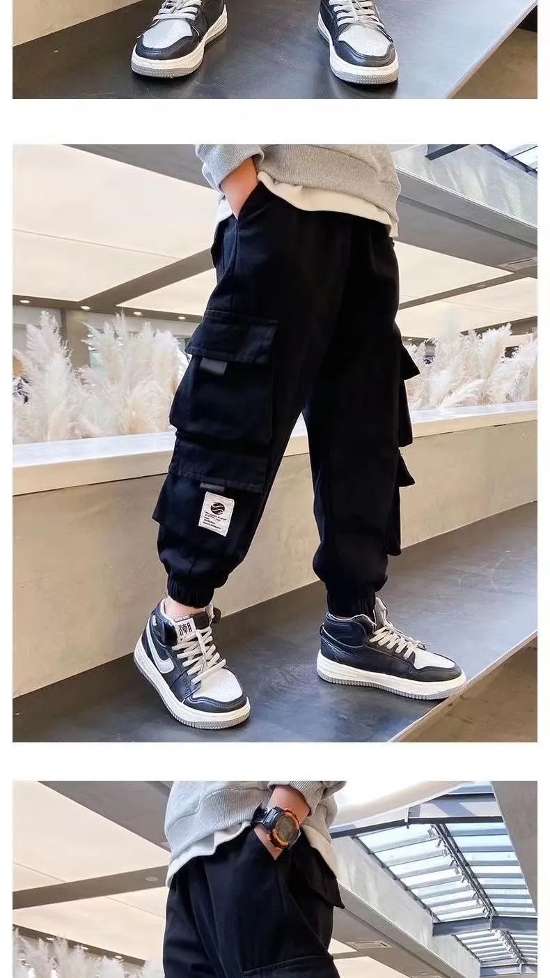 Boys Casual Breathable Cargo Pants