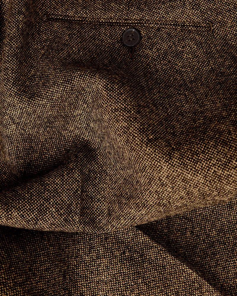 Brown Pure Wool Trousers