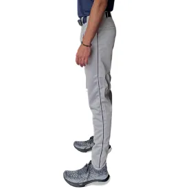 BRUCE BOLT Premium Pro Baseball Pant - GREY w/ Navy Piping