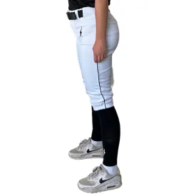 BRUCE BOLT Premium Pro Softball Knicker - WHITE w/ Black