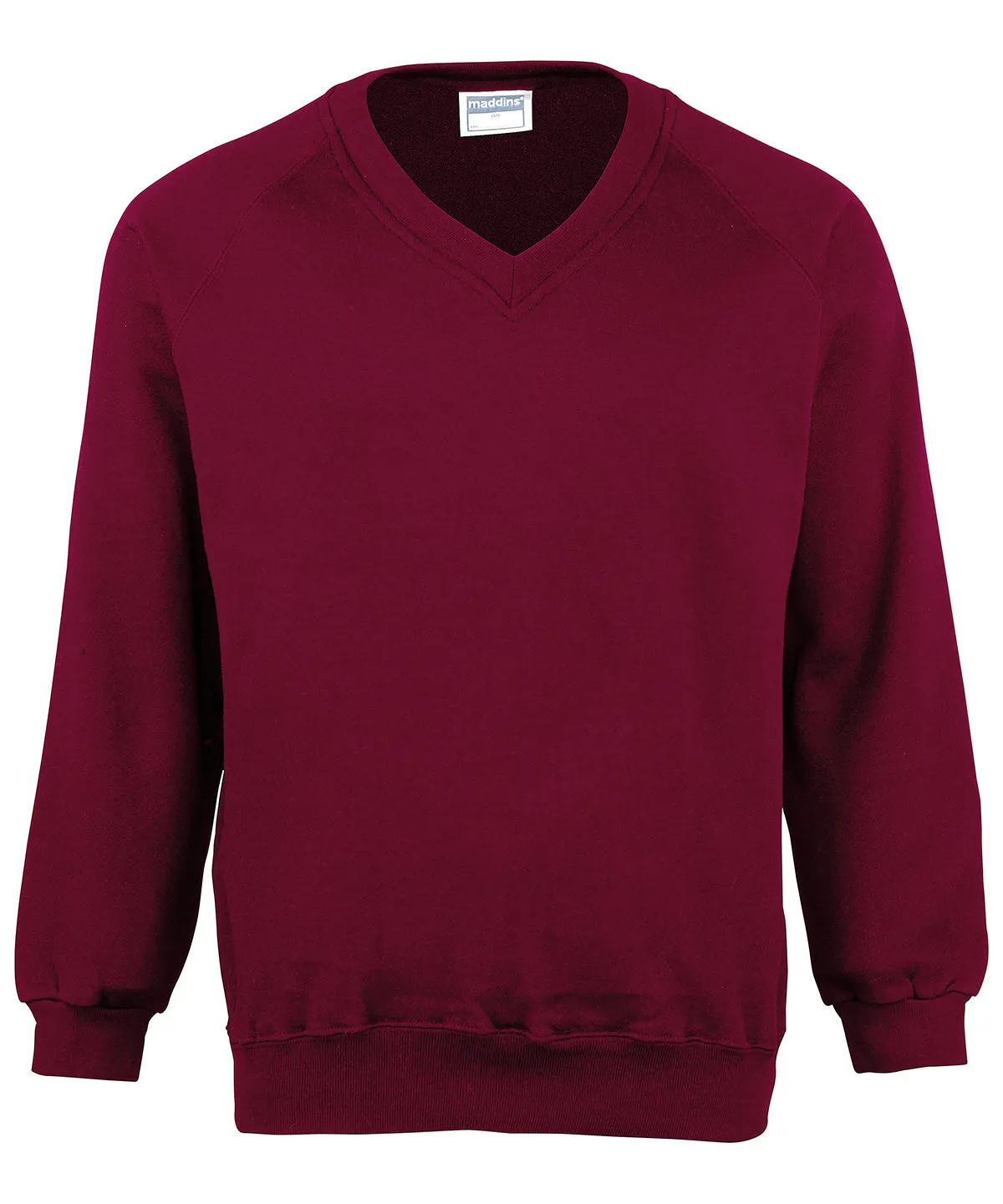 Burgundy - Coloursure™ v-neck sweatshirt