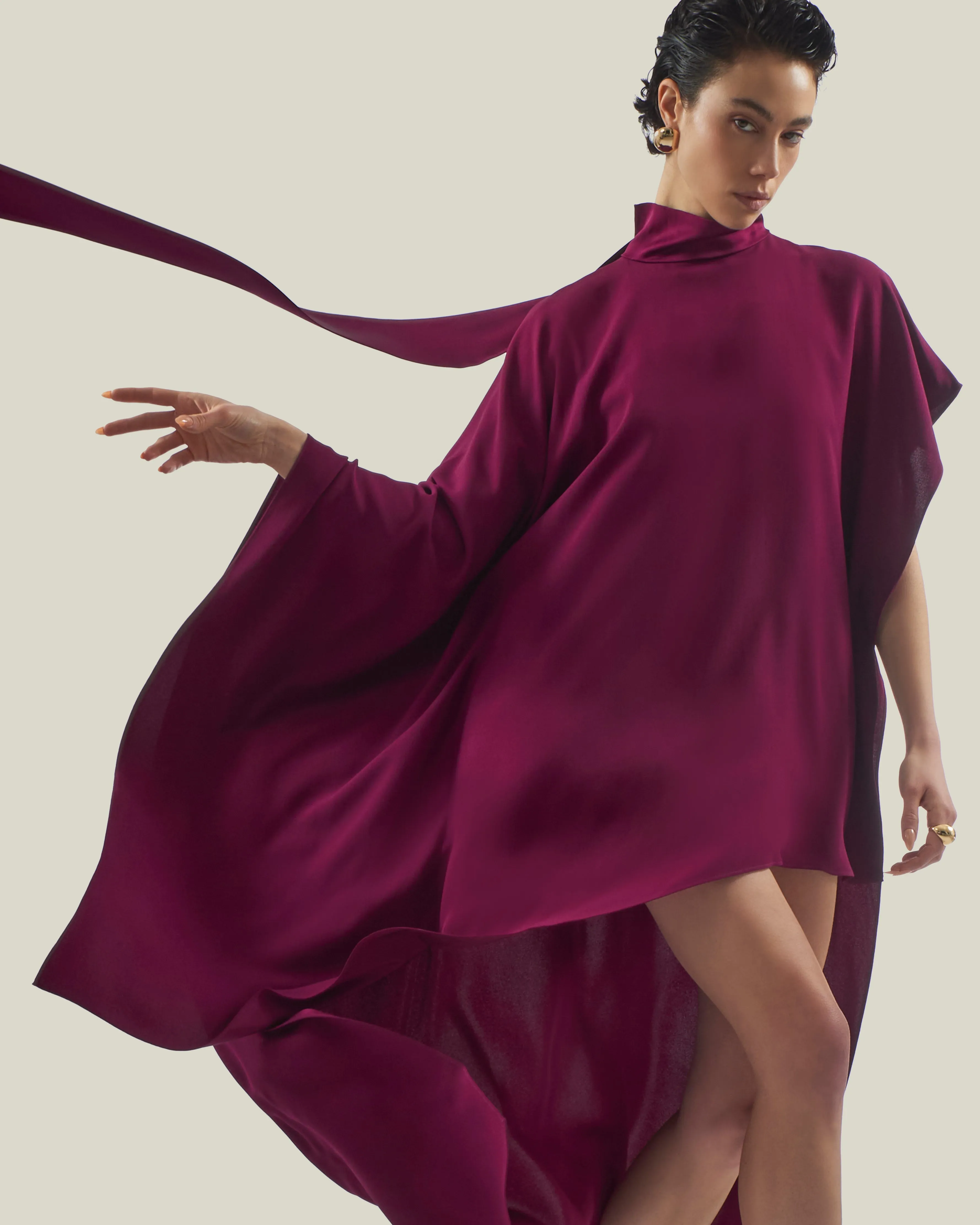 California Kaftan in Plum