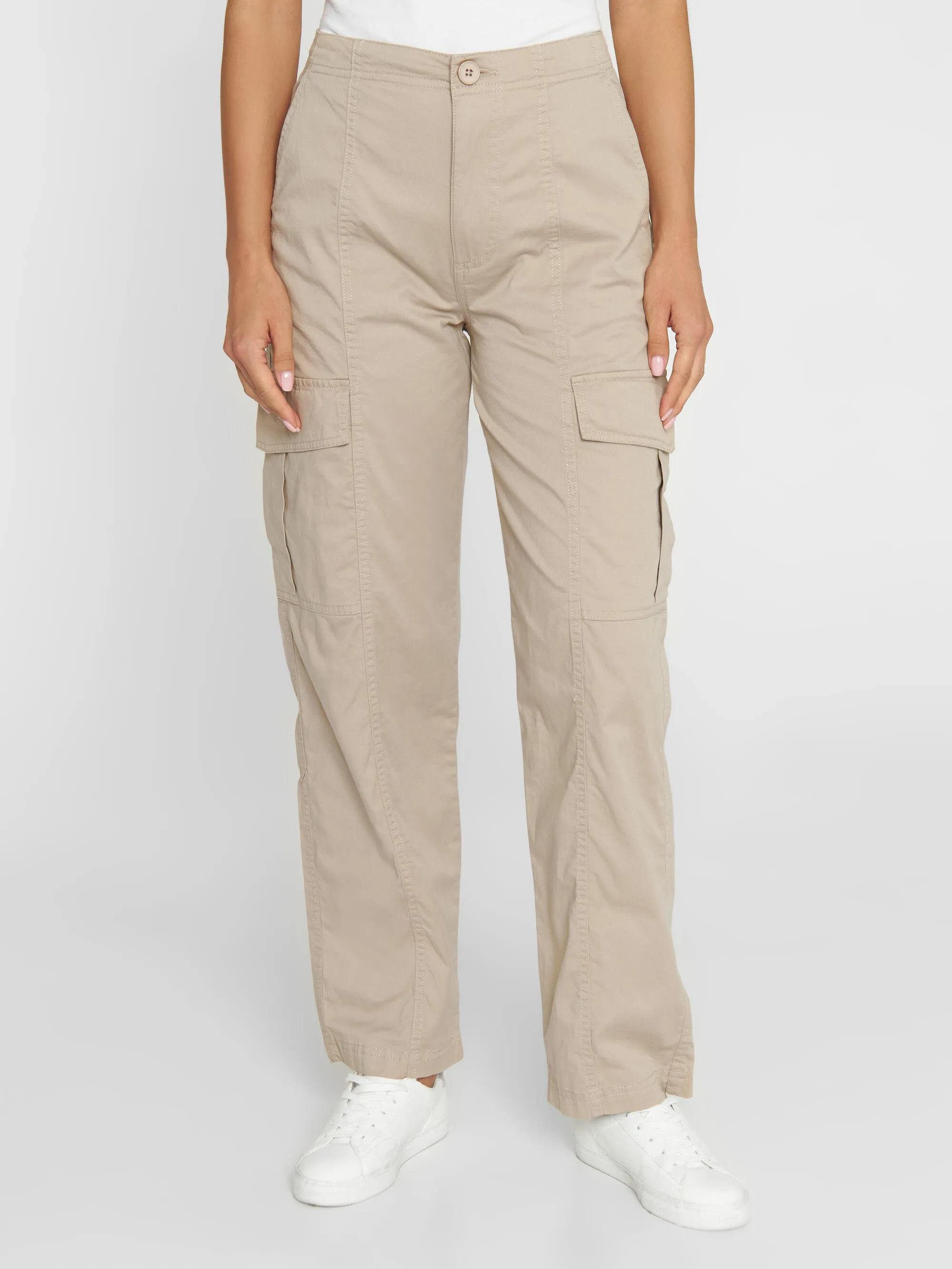 Cargo twill pants - Light feather gray