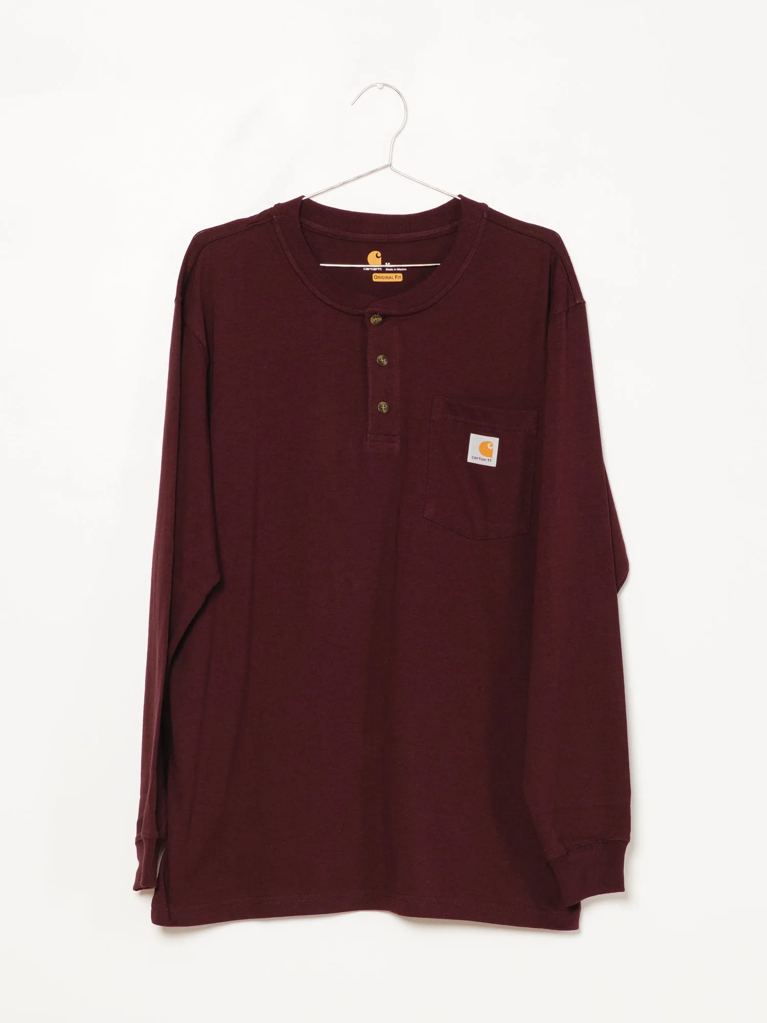 CARHARTT WORKWEAR POCKET LONG SLEEVE HENLEY - CLEARANCE