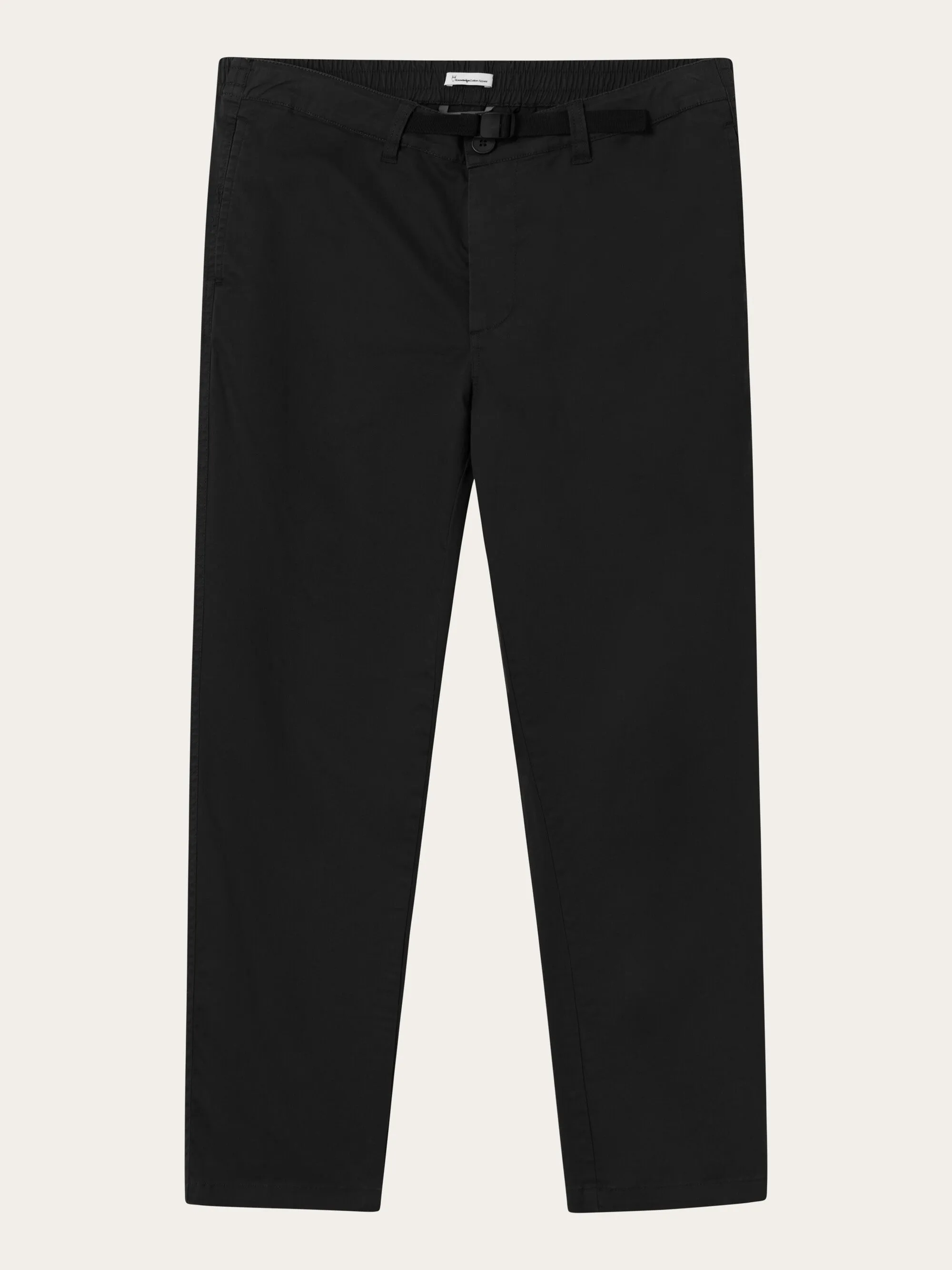 CHUCK regular twill belt chino pants - Black Jet