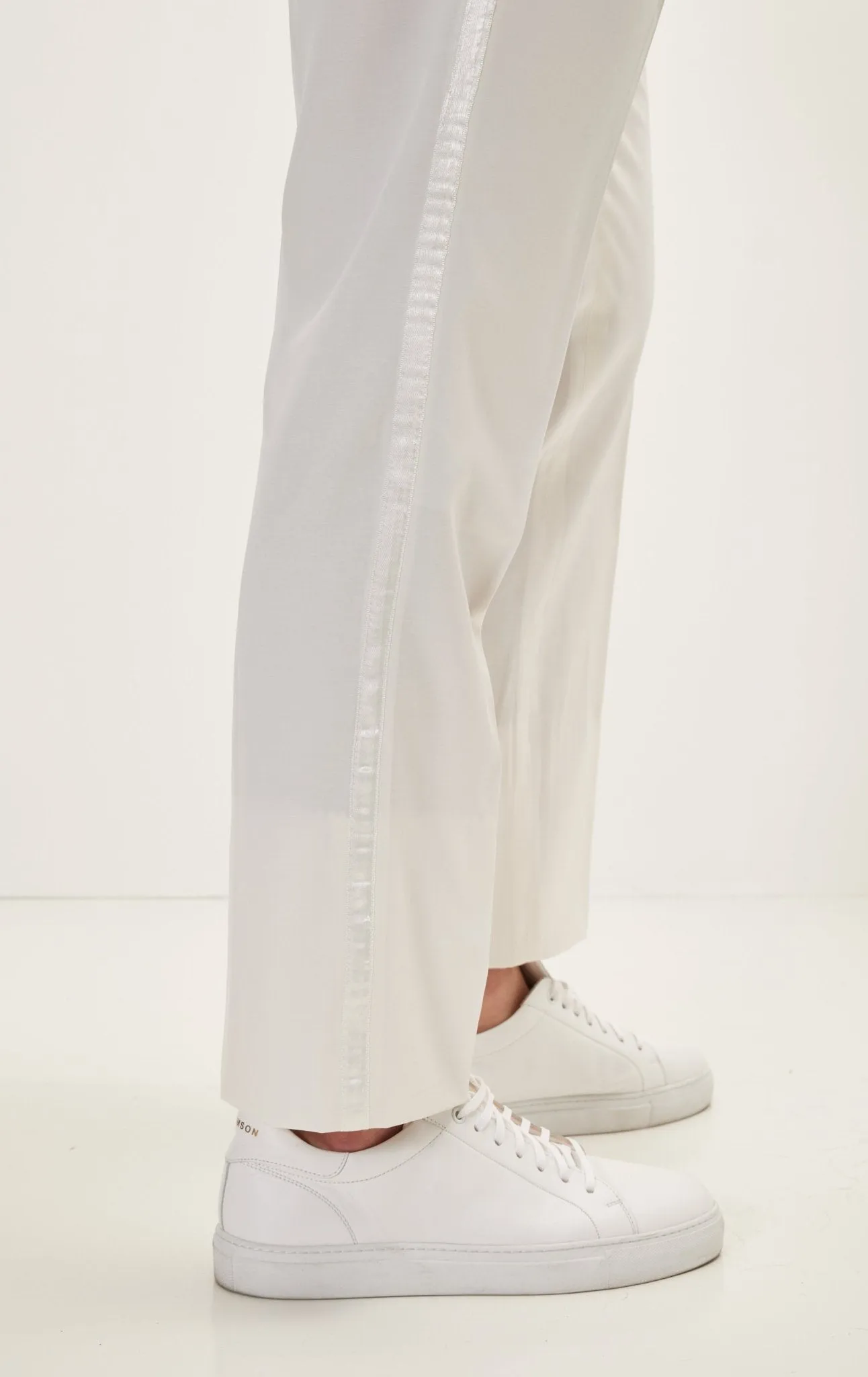 Classic Tuxedo Pants - Off White Stripe