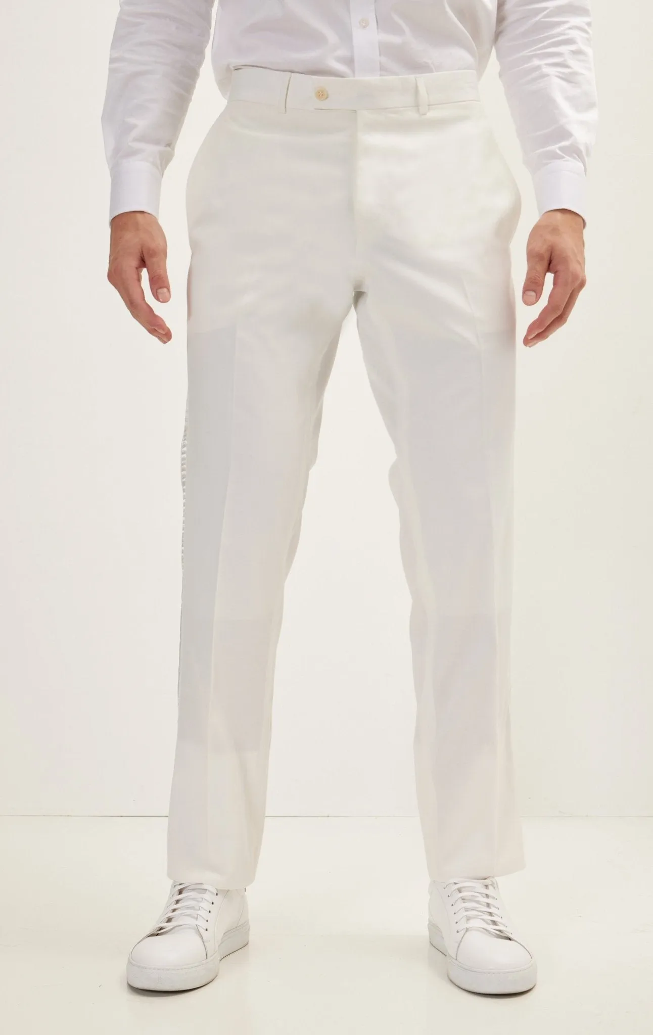 Classic Tuxedo Pants - Off White Stripe