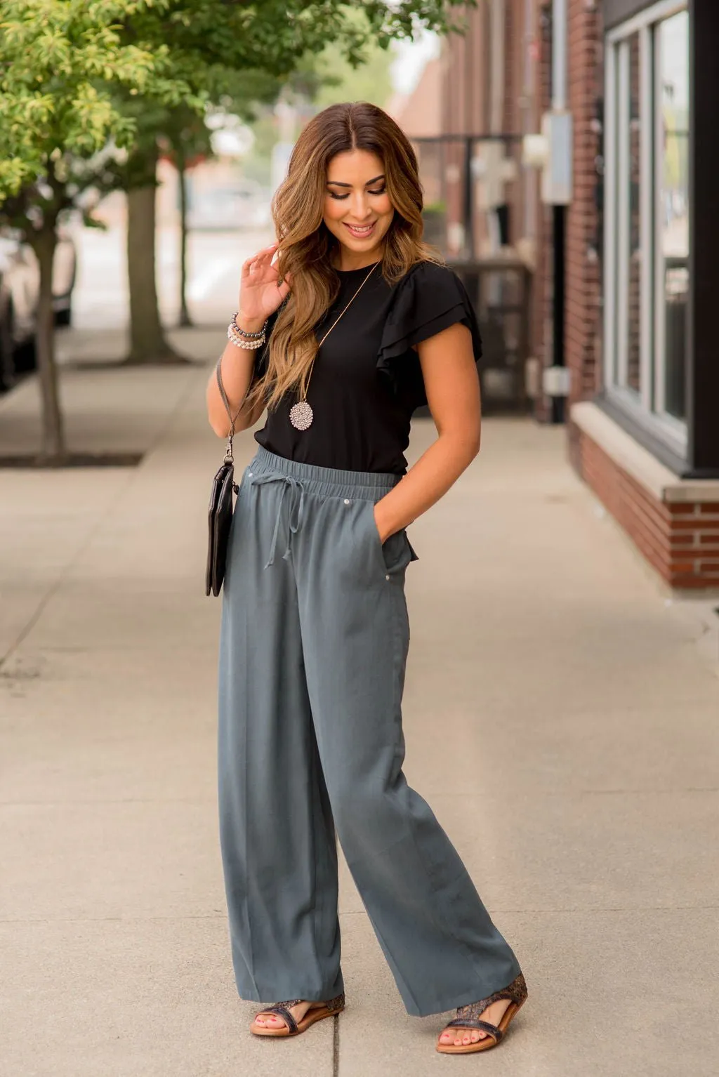 Classy Relaxed Large Pocket Pants