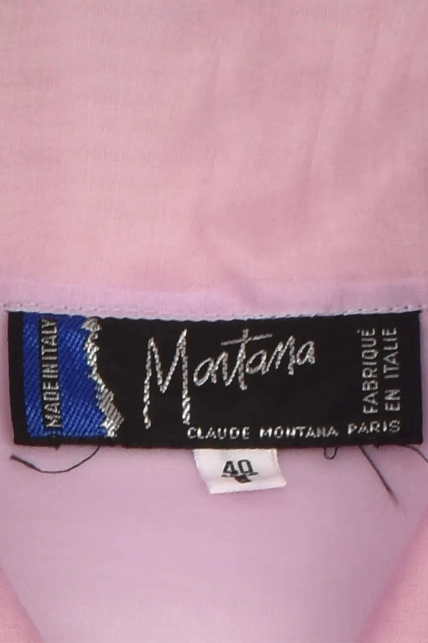 CLAUDE MONTANA RUNWAY S/S 1992 LILAC CHIFFON SHIRT