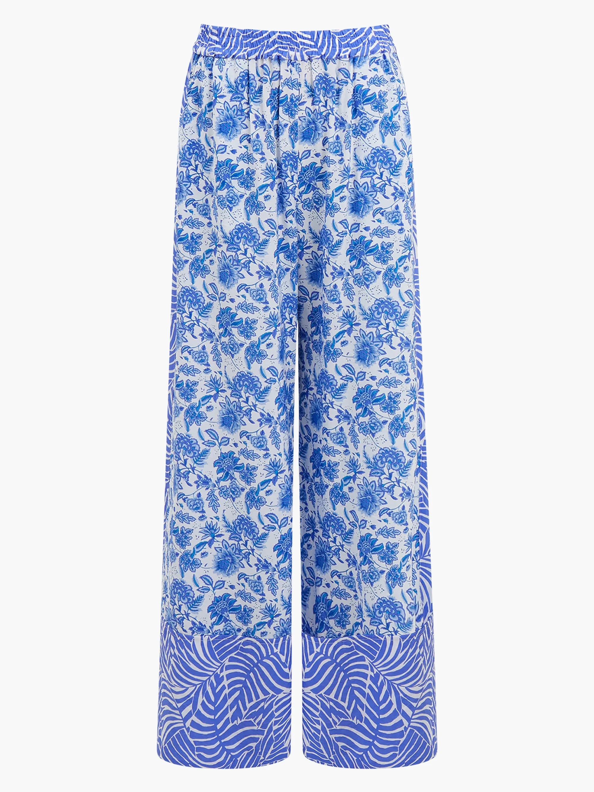 Cosette Border Print Wide Leg Trousers