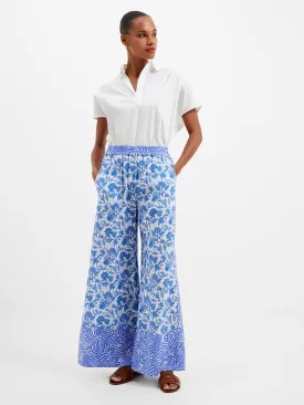 Cosette Border Print Wide Leg Trousers