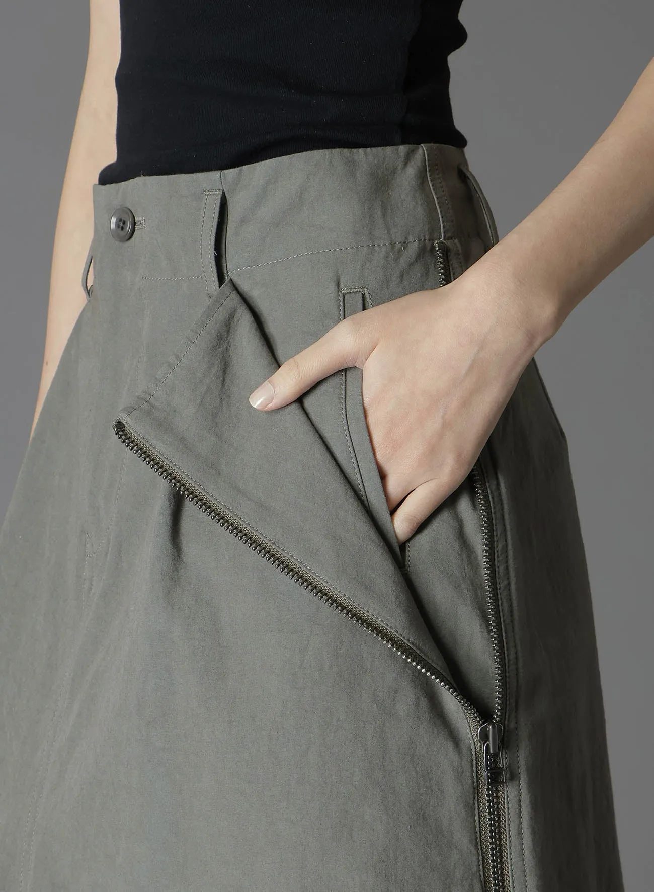 COTTON CROSS WA ZIPPER POCKET SKIRT