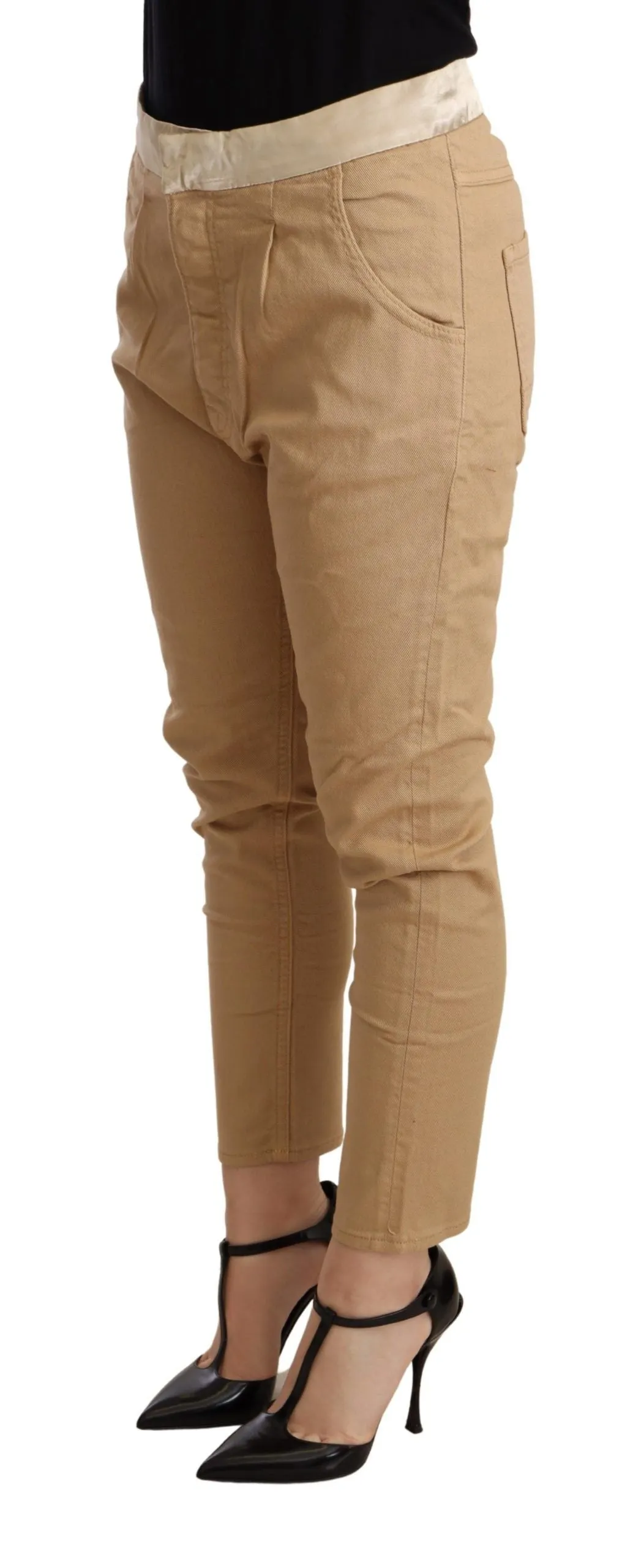 CYCLE Beige Mid Waist Slim Fit Skinny Pants