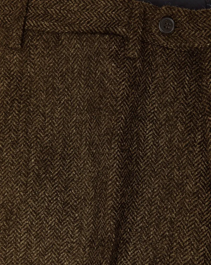 Dark Brown Pure Wool Trousers