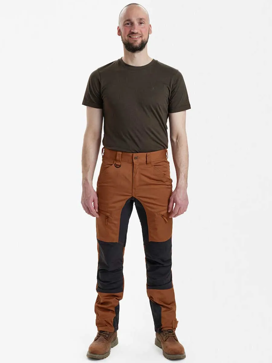 DEERHUNTER Rogaland Stretch Trousers Contrast - Men's - Burnt Orange