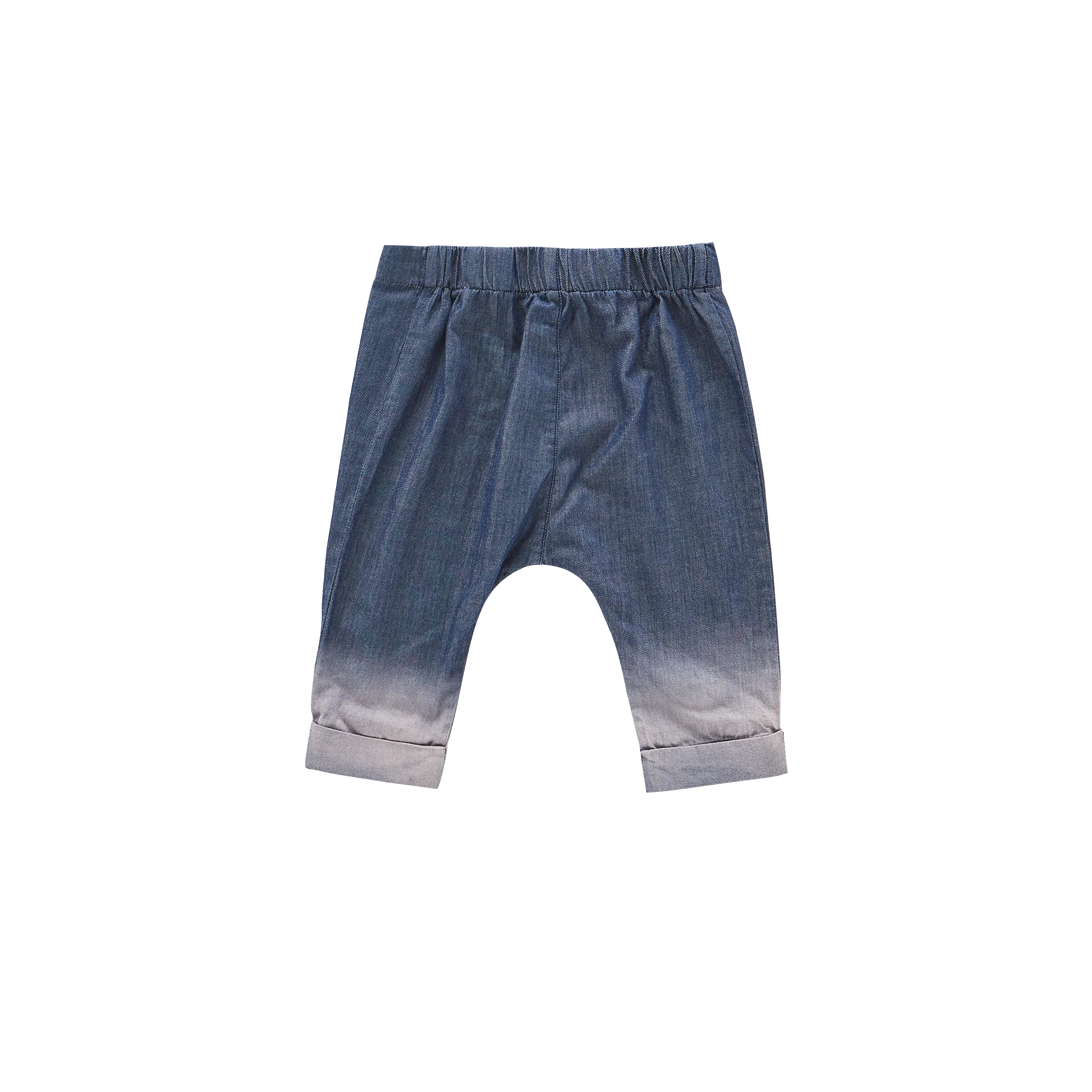 Denim Baby Joggers with Front Pleat | Indigo