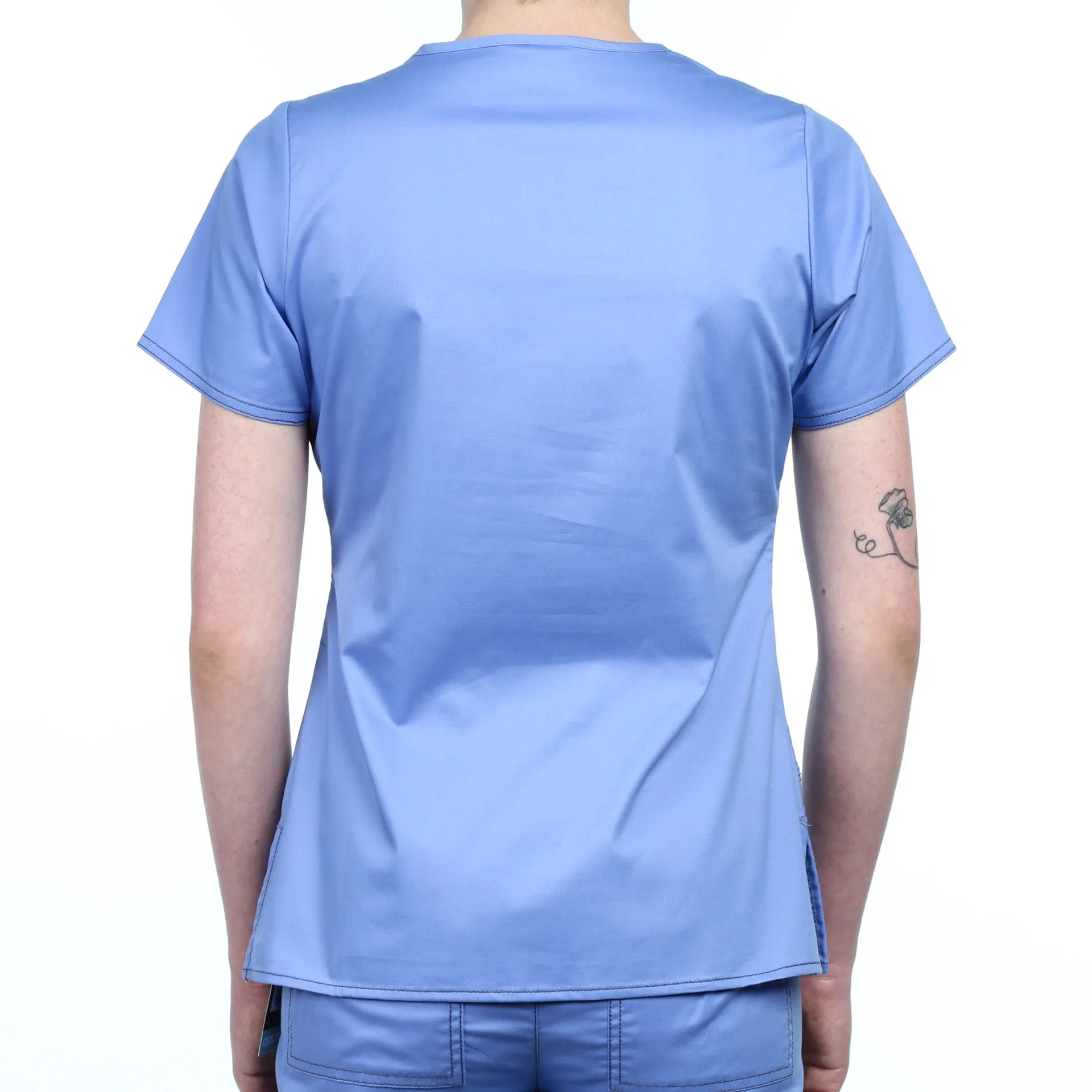 Dickies "Youtility" Jr. Fit Mock Wrap Top - Ceil Blue