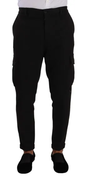 Dolce & Gabbana Sleek Skinny Cargo Pants in Timeless Black