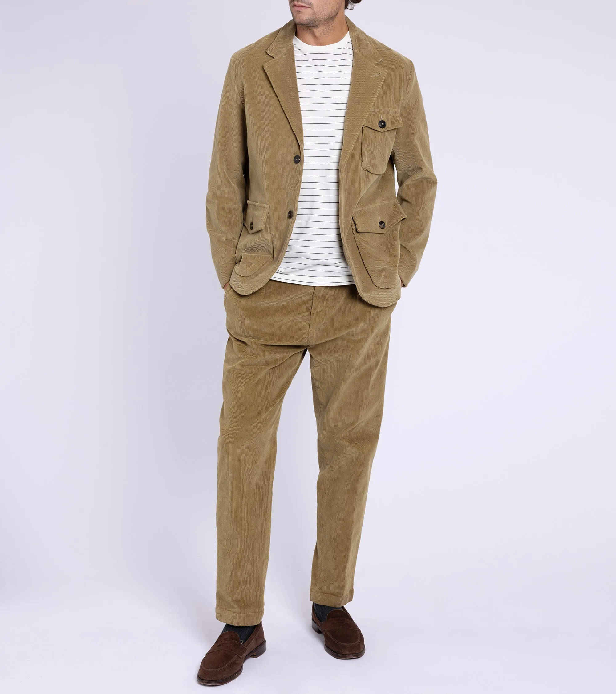 East Harbour Surplus Oxnard Washed Corduroy Easy Trousers: Khaki