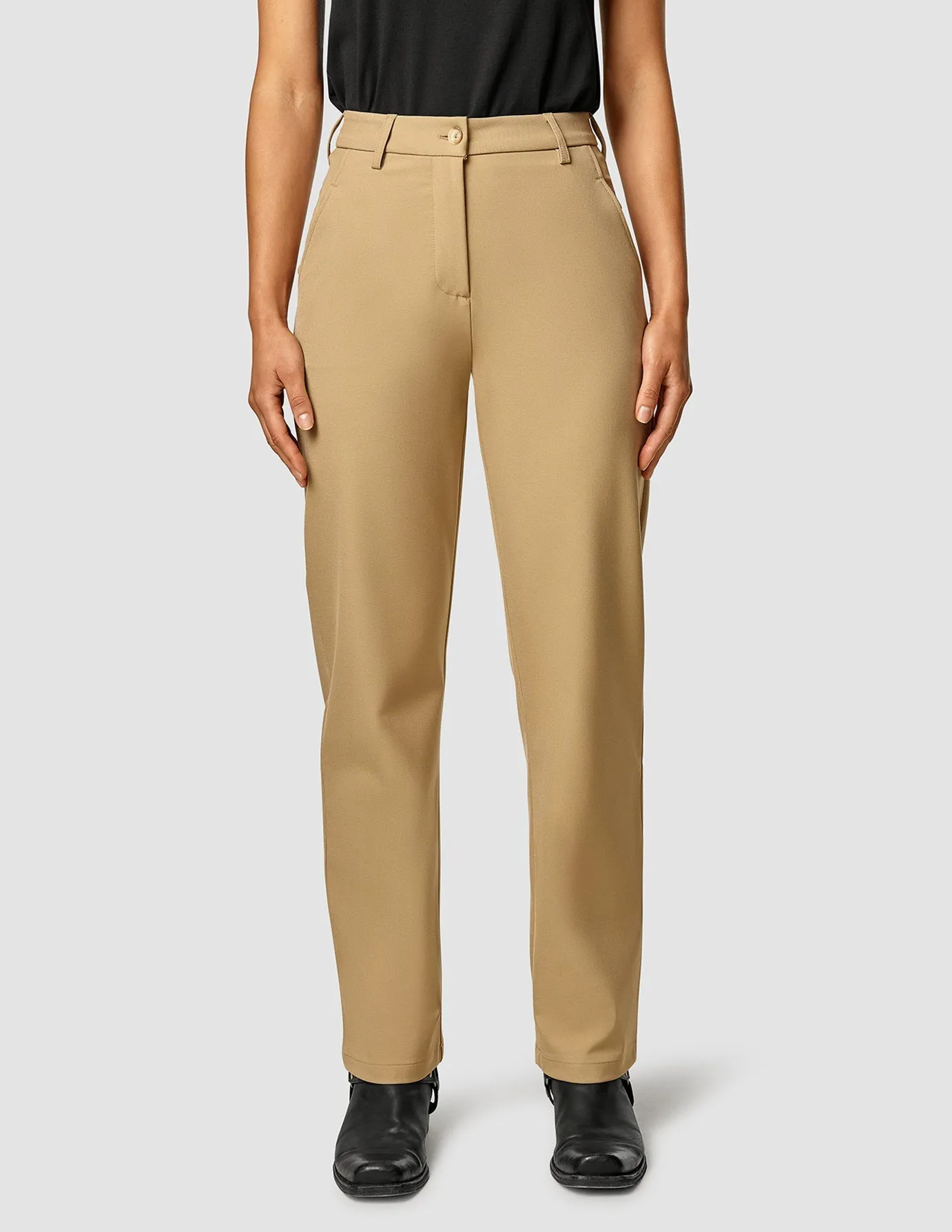 Essential Pants Straight Caramel