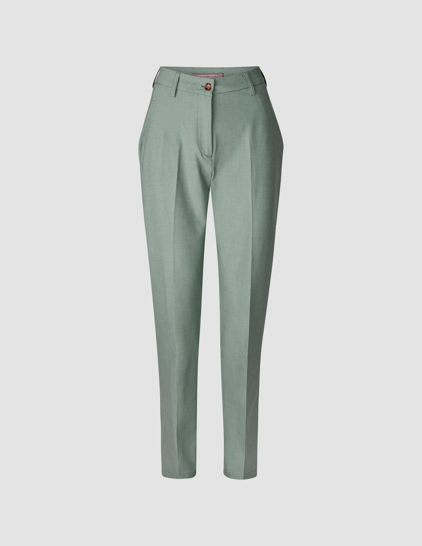 Essential Pants Tapered Calm Green Melange