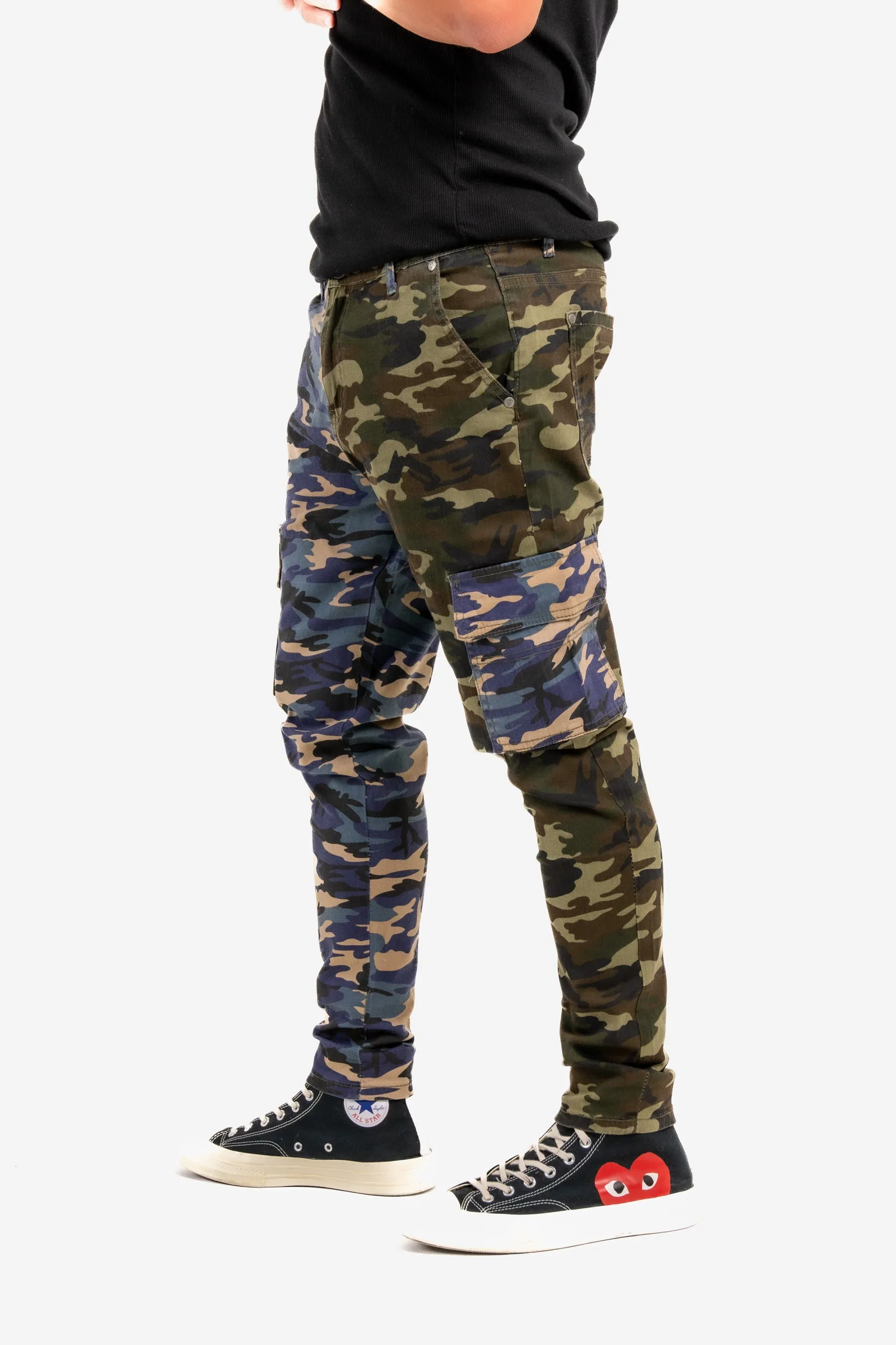 Fort Utility Camo Half Blue And Half Green