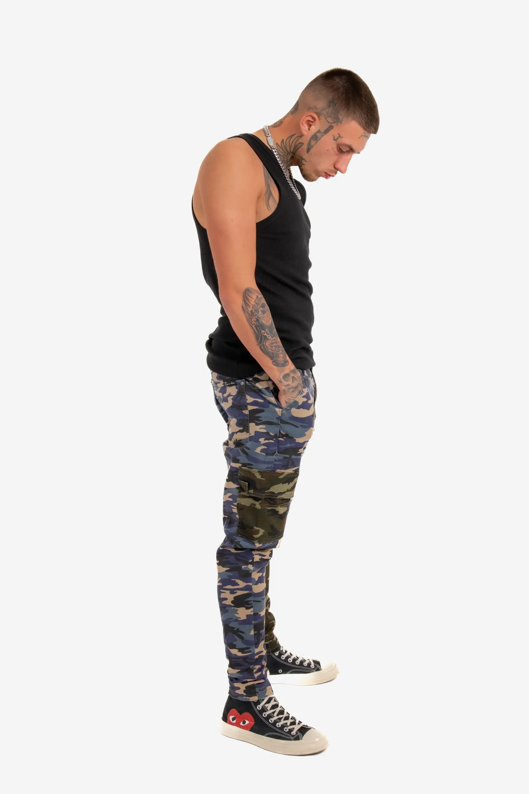 Fort Utility Camo Half Blue And Half Green