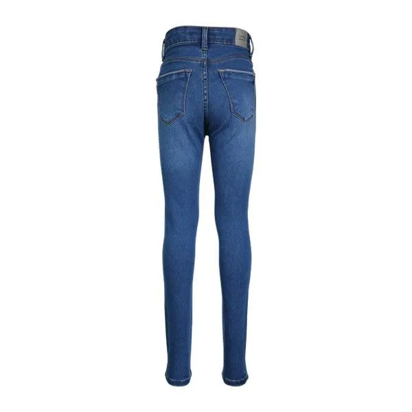 GIRLS DENIM BLUE SLIM FIT TROUSER