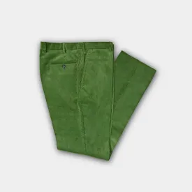 Green Cotton Corduroy Trousers