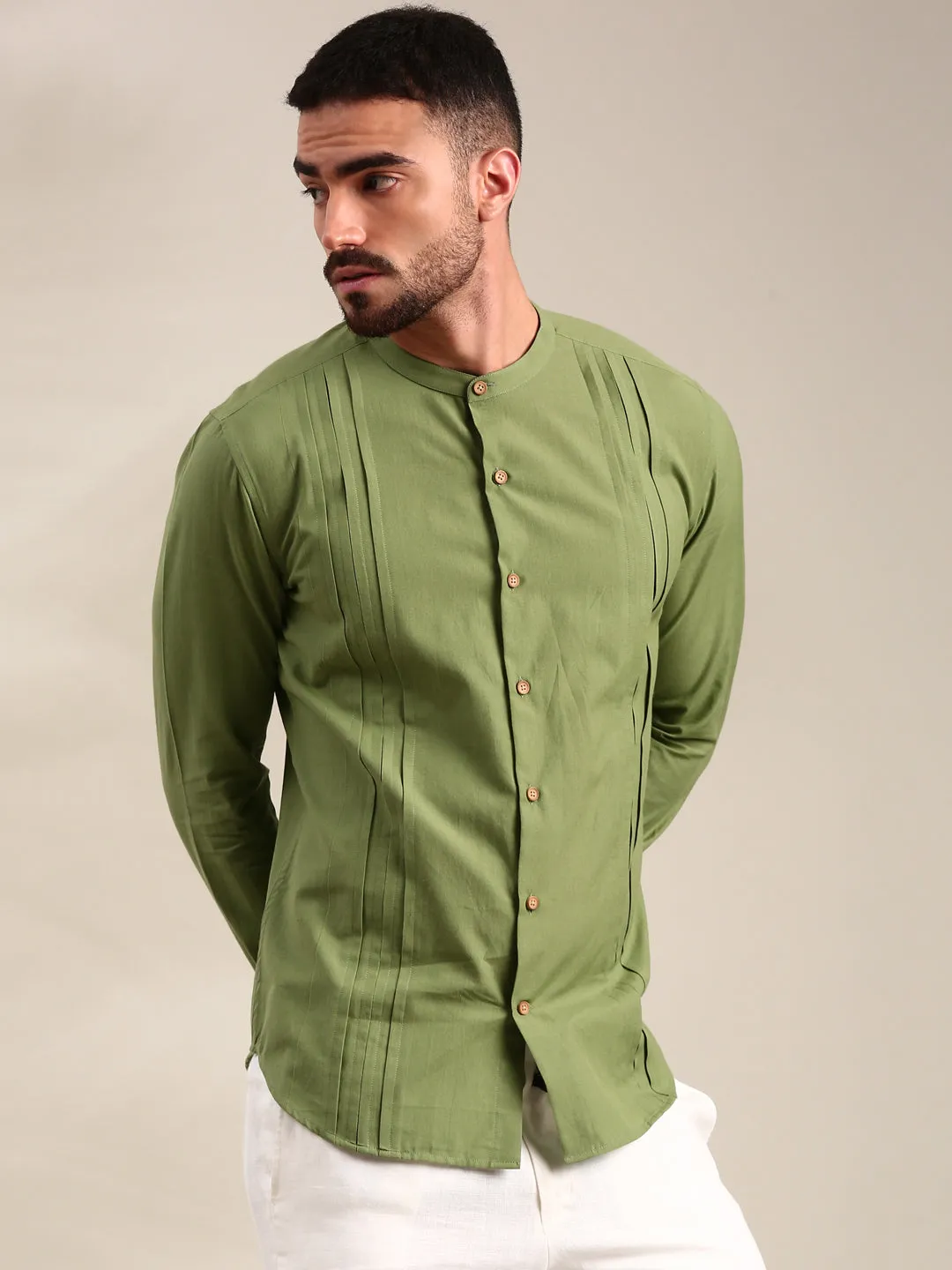 Green Cotton Shirt